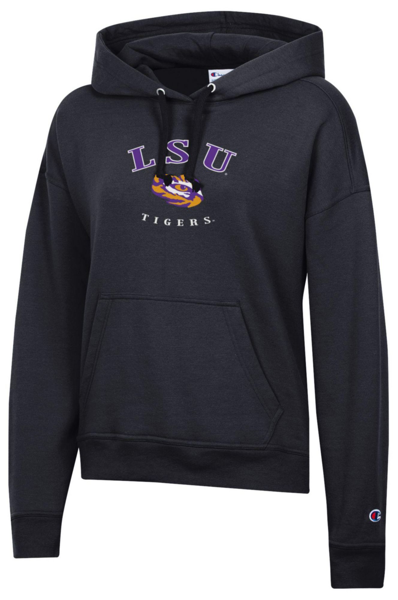 Champion Women's LSU Tigers Black Powerblend Fleece Hoodie
