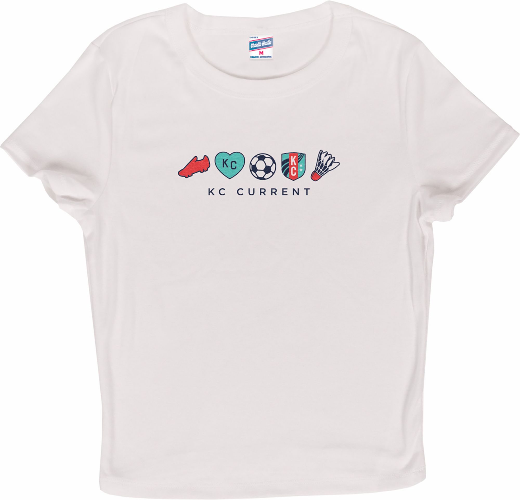 Charlie Hustle Women's Kansas City Current White Micro City Away T-Shirt