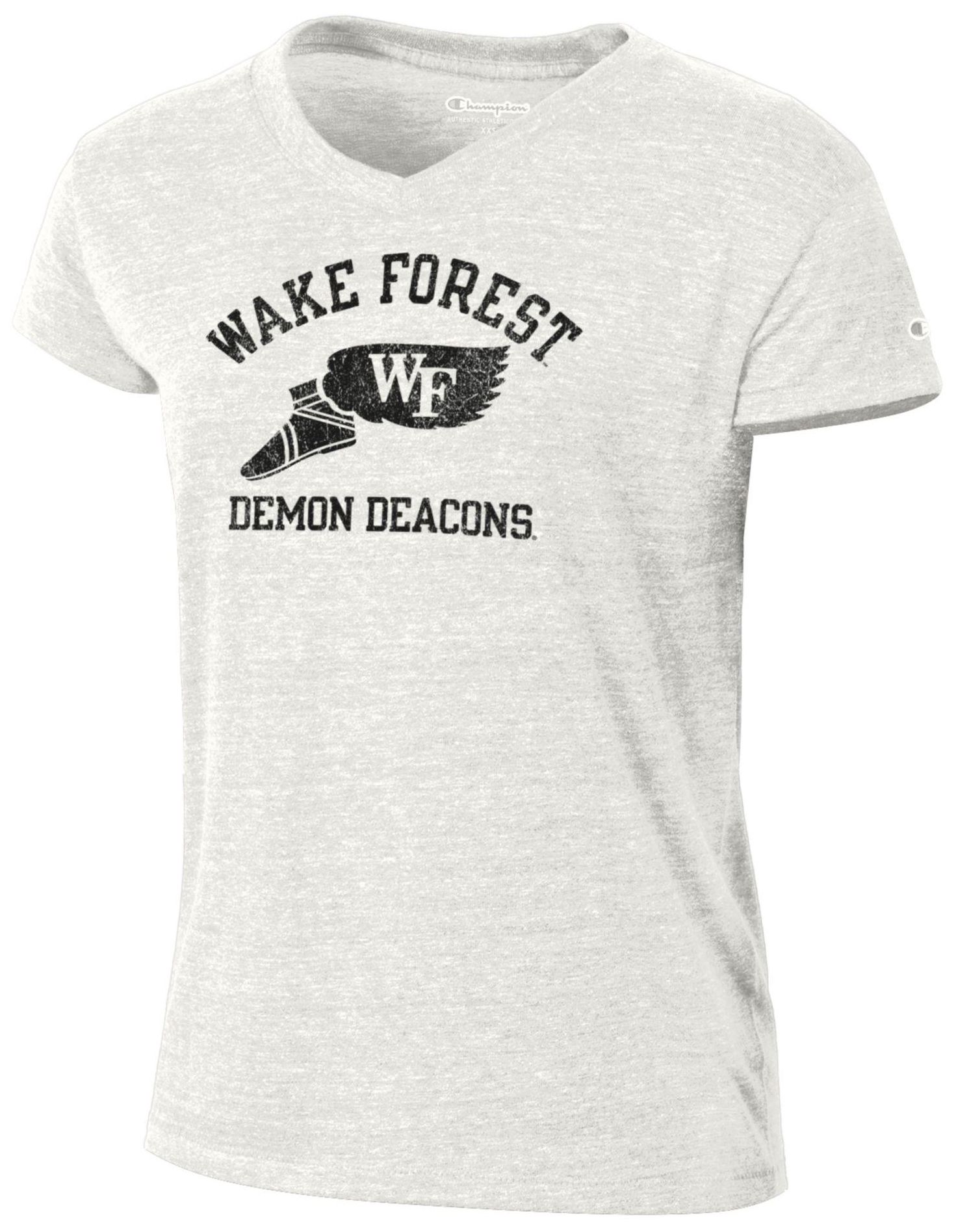 Champion Women's Wake Forest Demon Deacons White Triumph V-Neck T-Shirt
