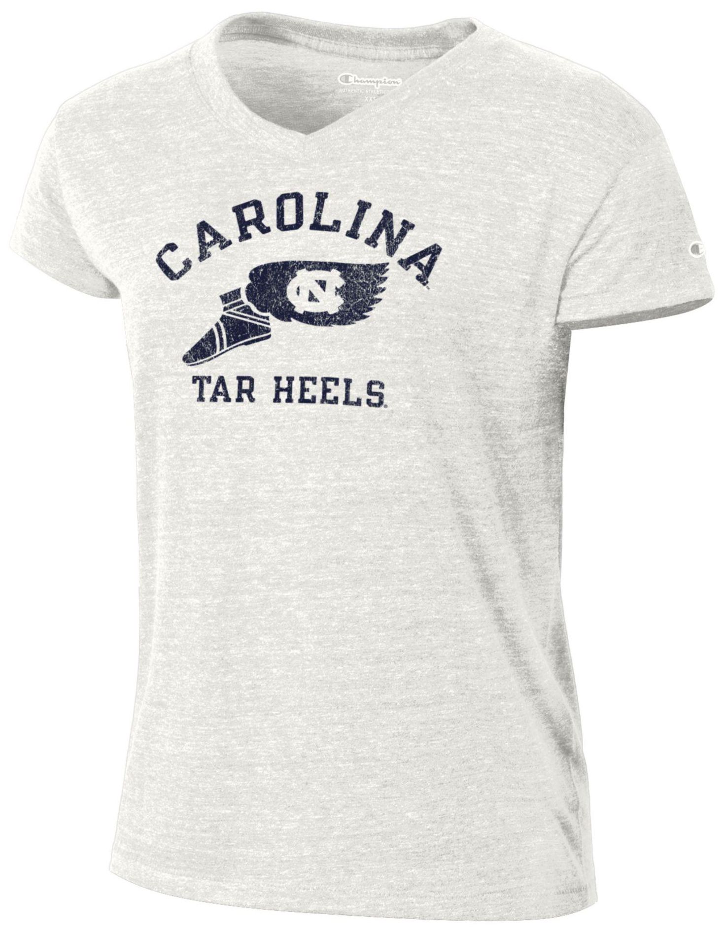 Champion Women's North Carolina Tar Heels White Triumph V-Neck T-Shirt