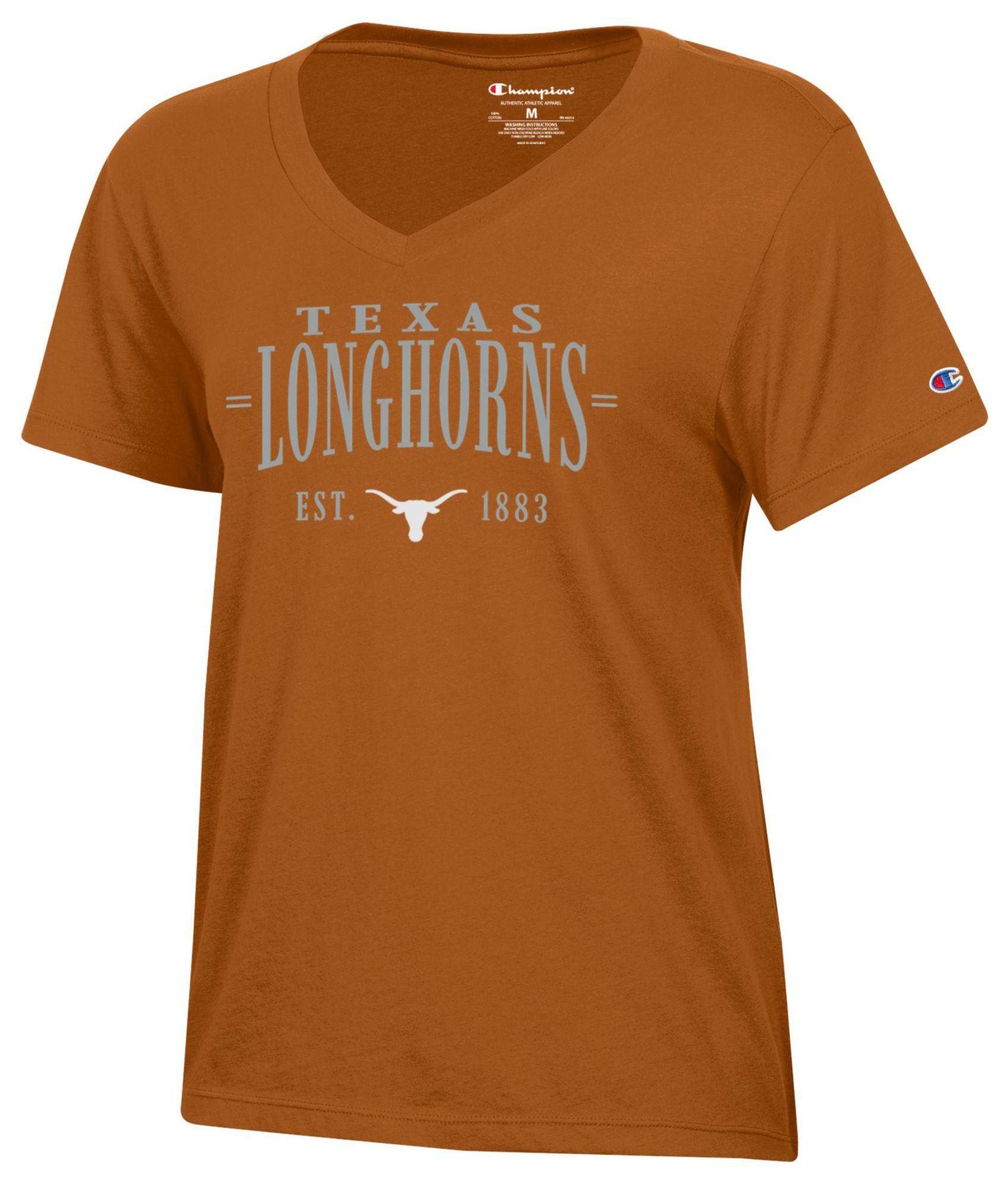 Champion Women's Texas Longhorns Core V-Neck T-Shirt