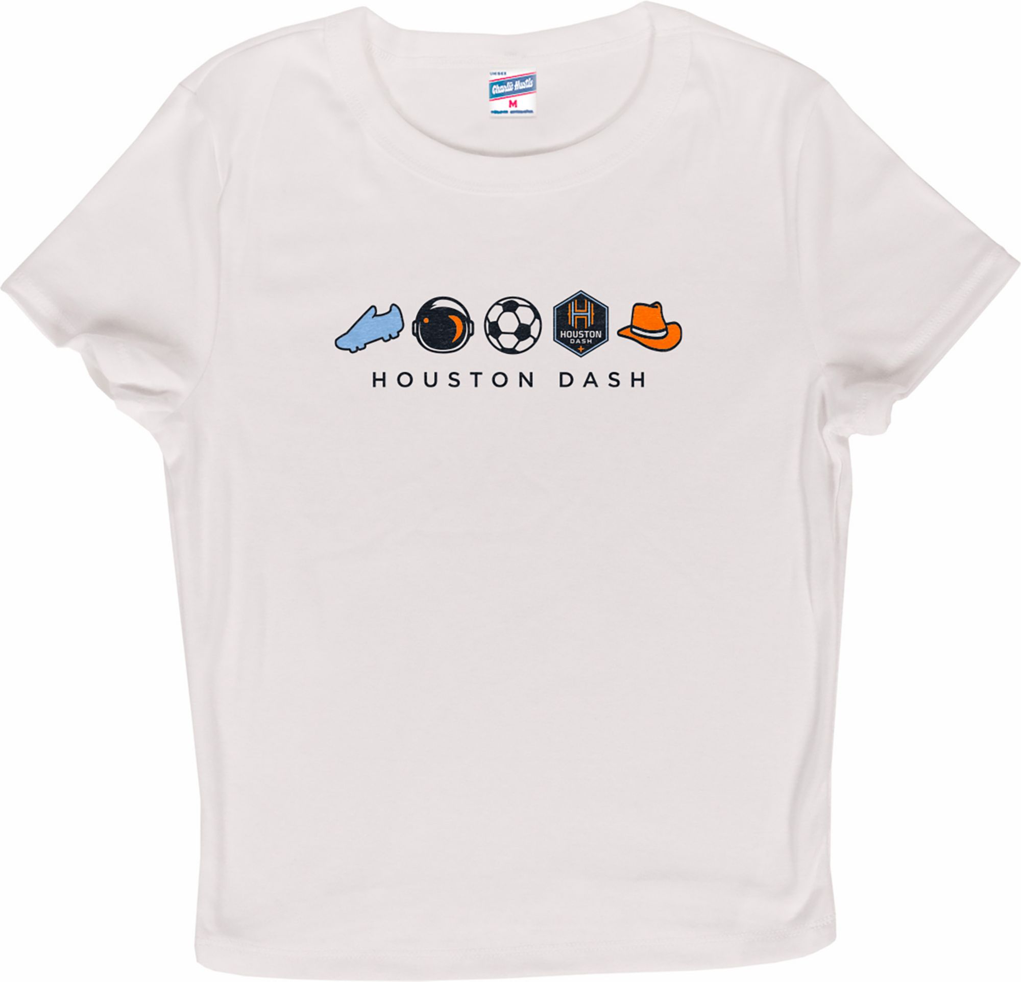 Charlie Hustle Women's Houston Dash White Micro City Away T-Shirt