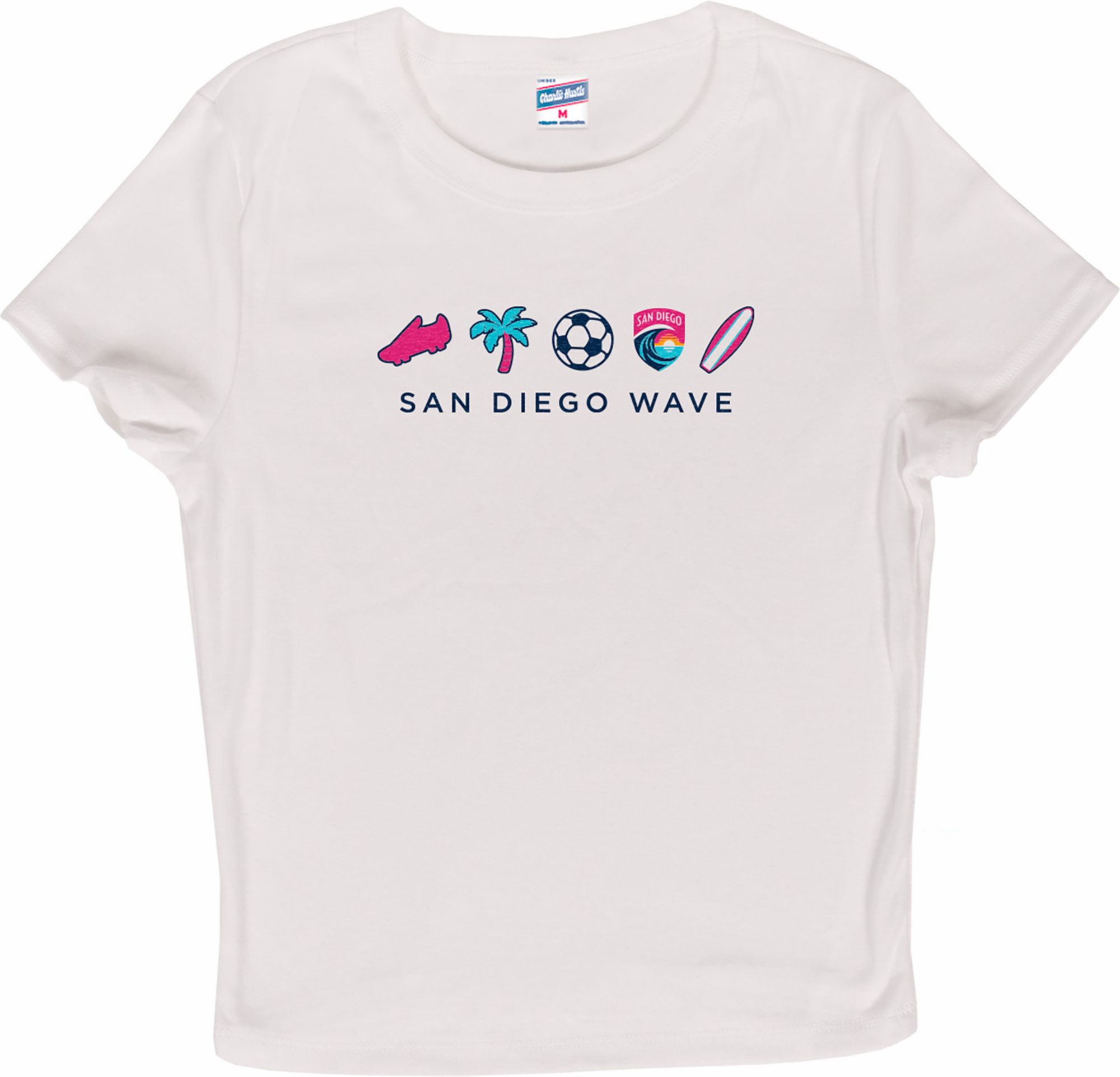 Charlie Hustle Women's San Diego Wave FC White Micro City Away T-Shirt