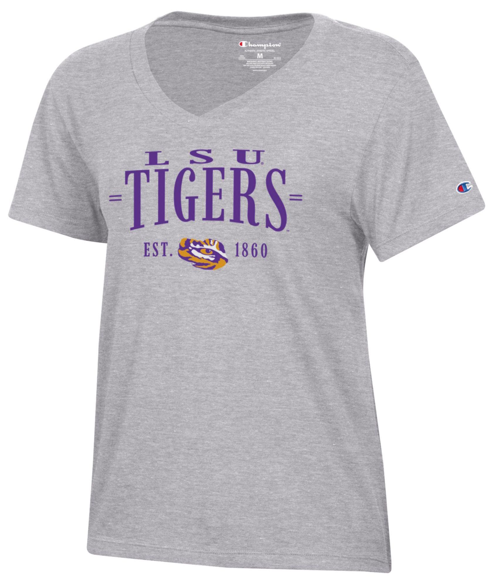Champion Women's LSU Tigers Core V-Neck T-Shirt