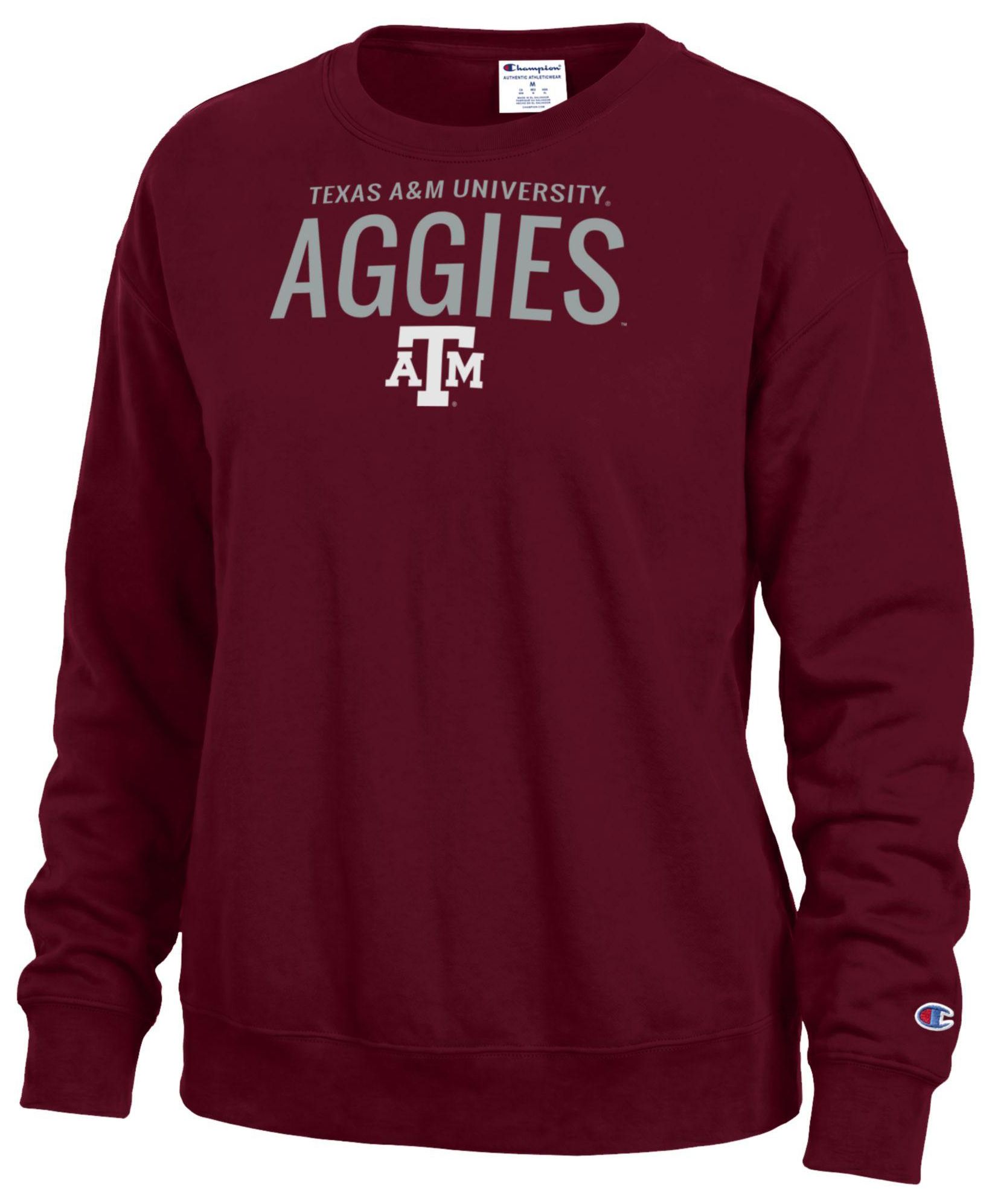 Champion Women's Texas A&amp;M Aggies Powerblend Fleece Crewneck Sweatshirt