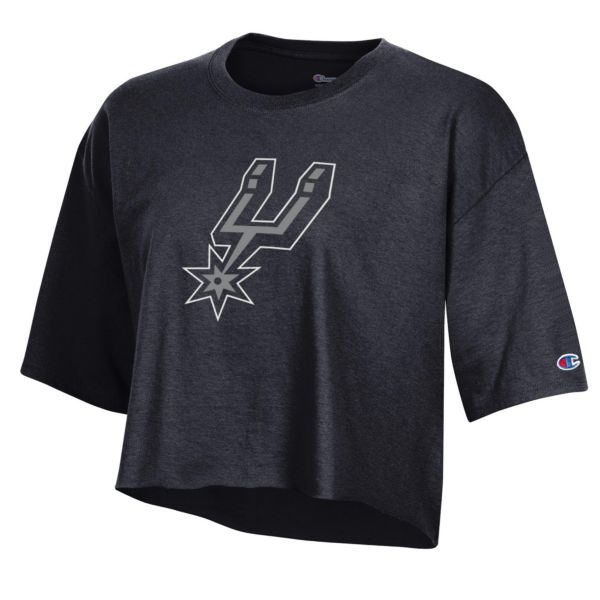 Champion Women's San Antonio Spurs Black Logo T-Shirt