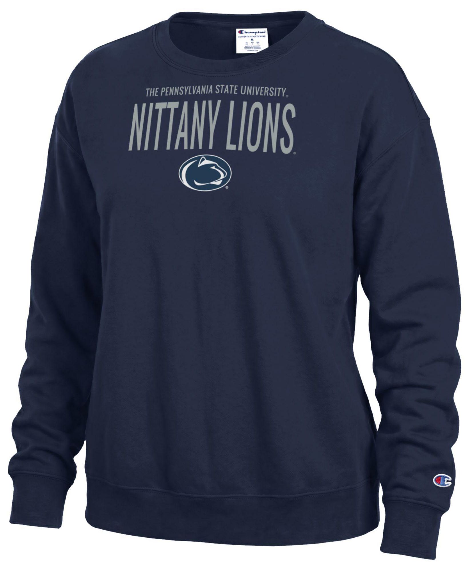 Champion Women's Penn State Nittany Lions Blue Powerblend Fleece Crewneck Sweatshirt