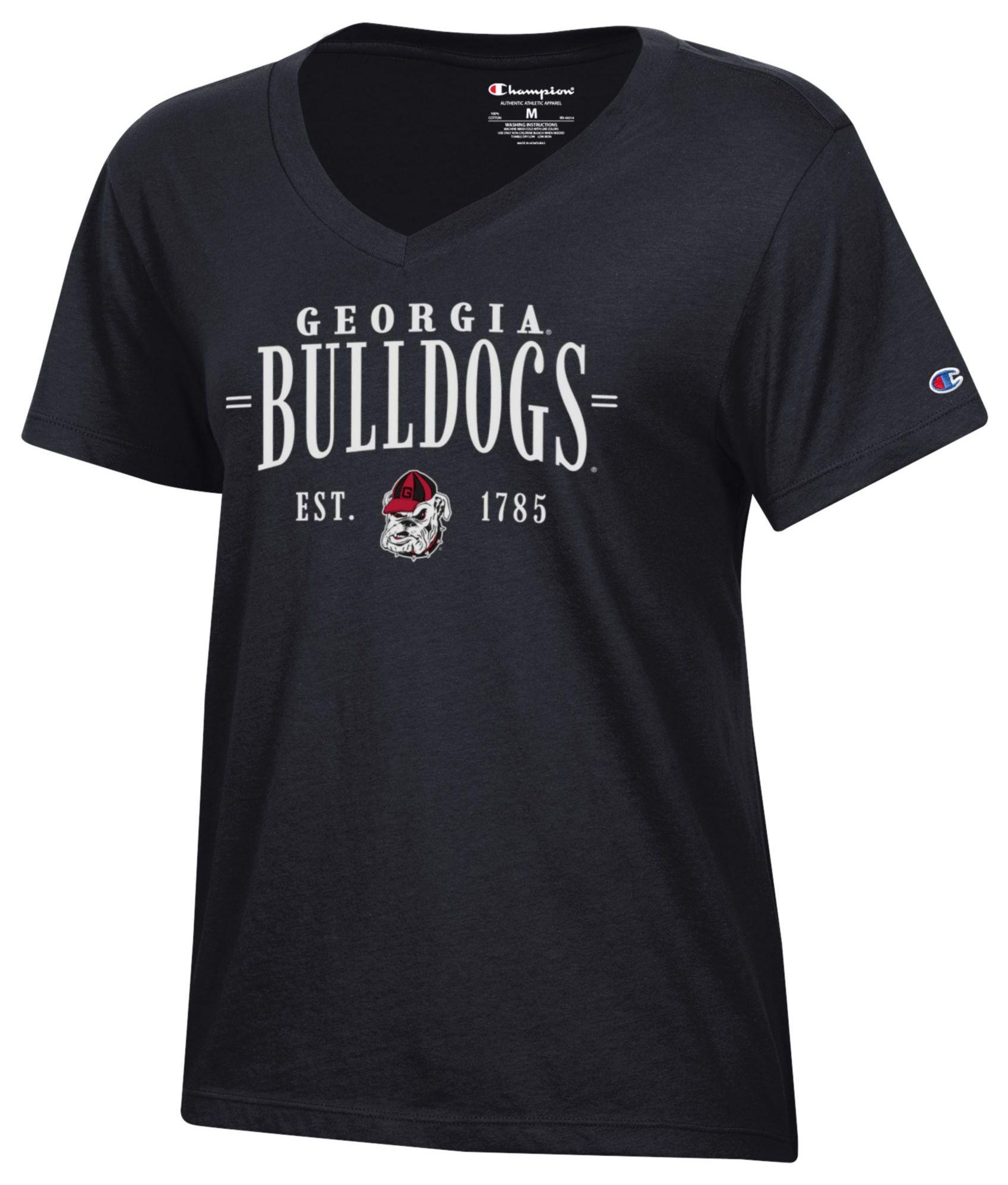 Champion Women's Georgia Bulldogs Core V-Neck T-Shirt