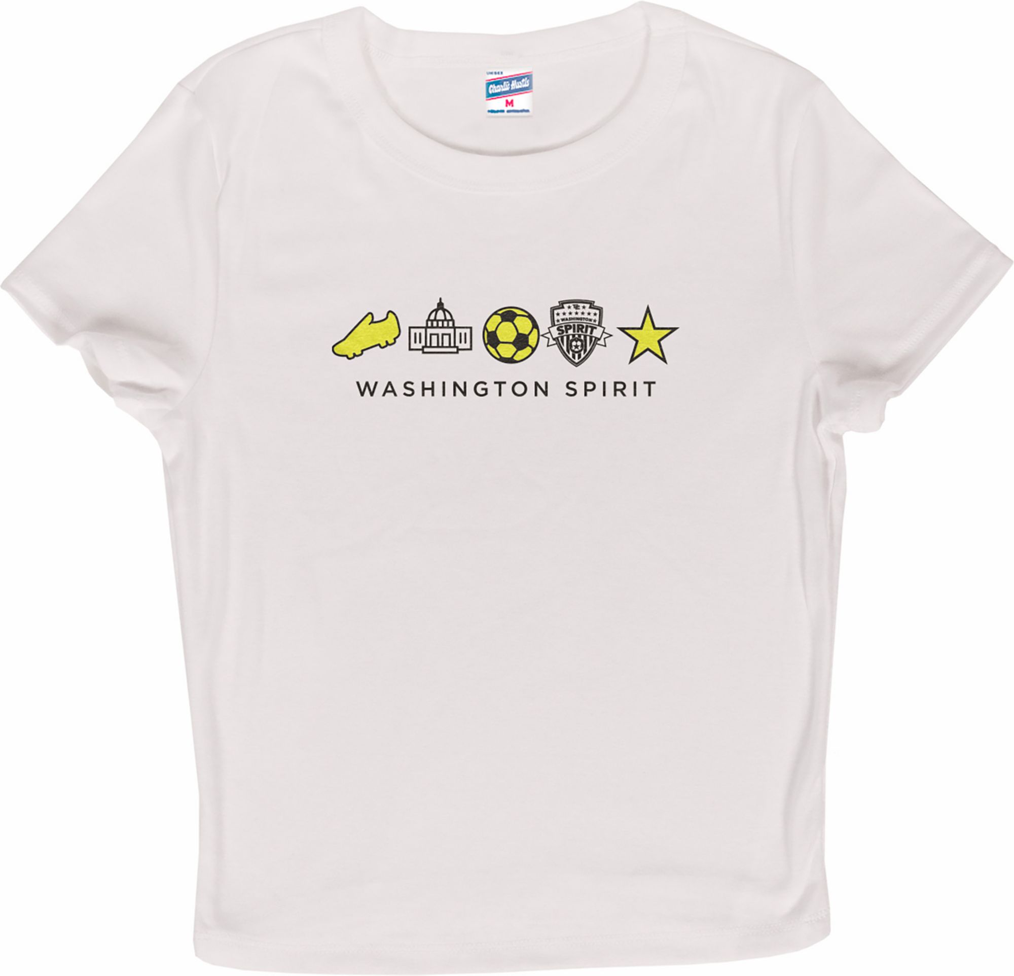 Charlie Hustle Women's Washington Spirit White Micro City Away T-Shirt
