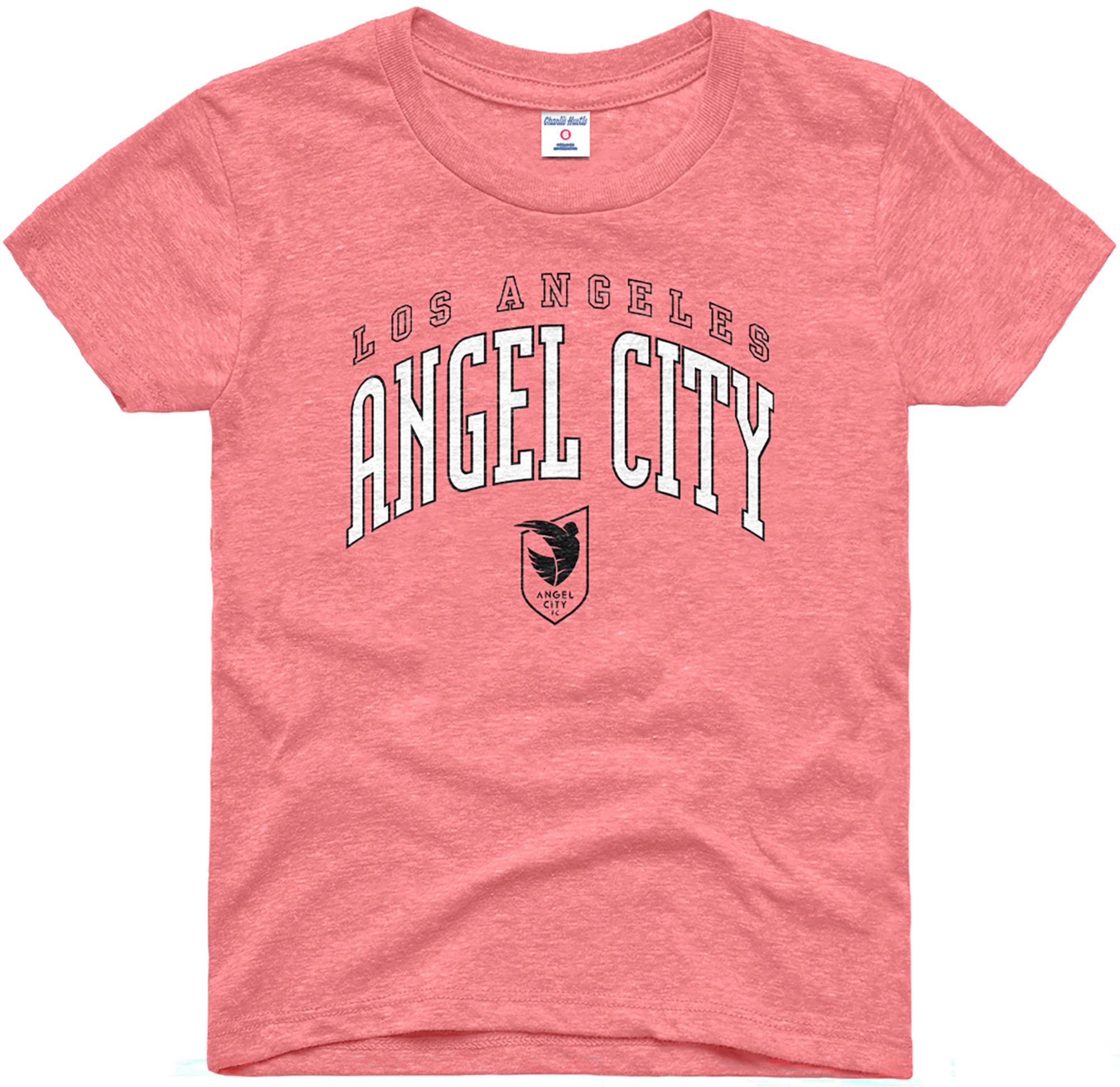 Charlie Hustle Youth Angel City FC Pink Founders T-Shirt