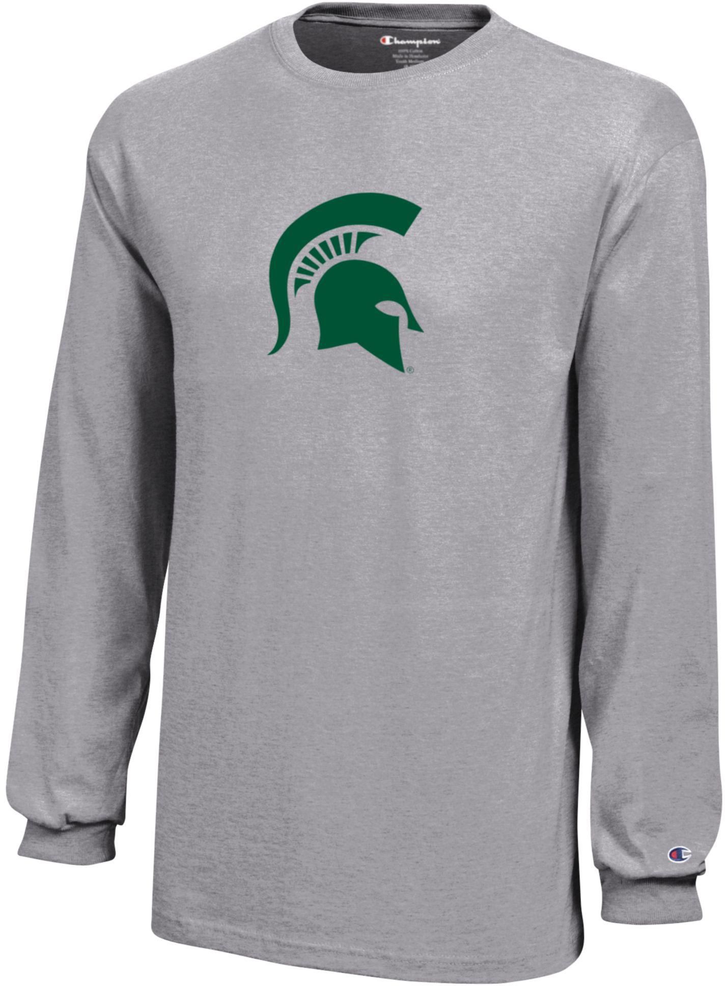 Champion Youth Michigan State Spartans Jersey Grey Long Sleeve Shirt