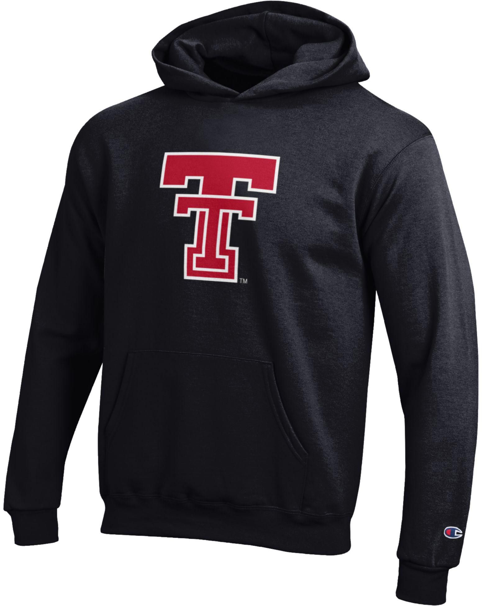 Champion Youth Texas Tech Red Raiders Eco Powerblend Black Hoodie
