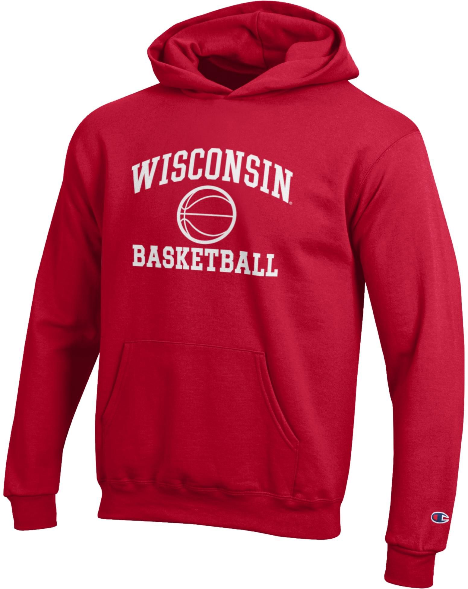 Champion Youth Wisconsin Badgers Eco Powerblend Basketball Hoodie