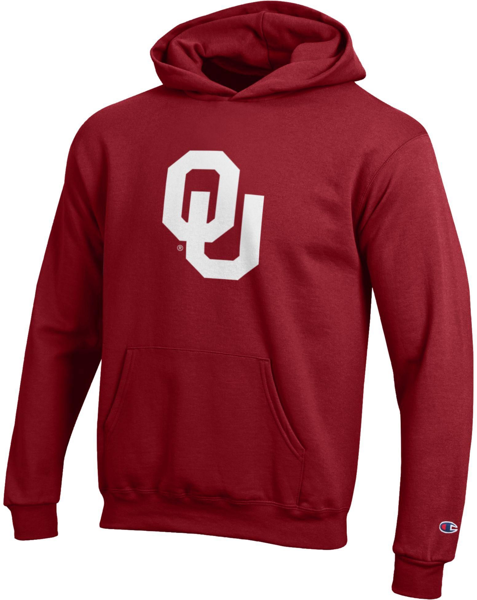 Champion Youth Oklahoma Sooners Eco Powerblend Red Hoodie