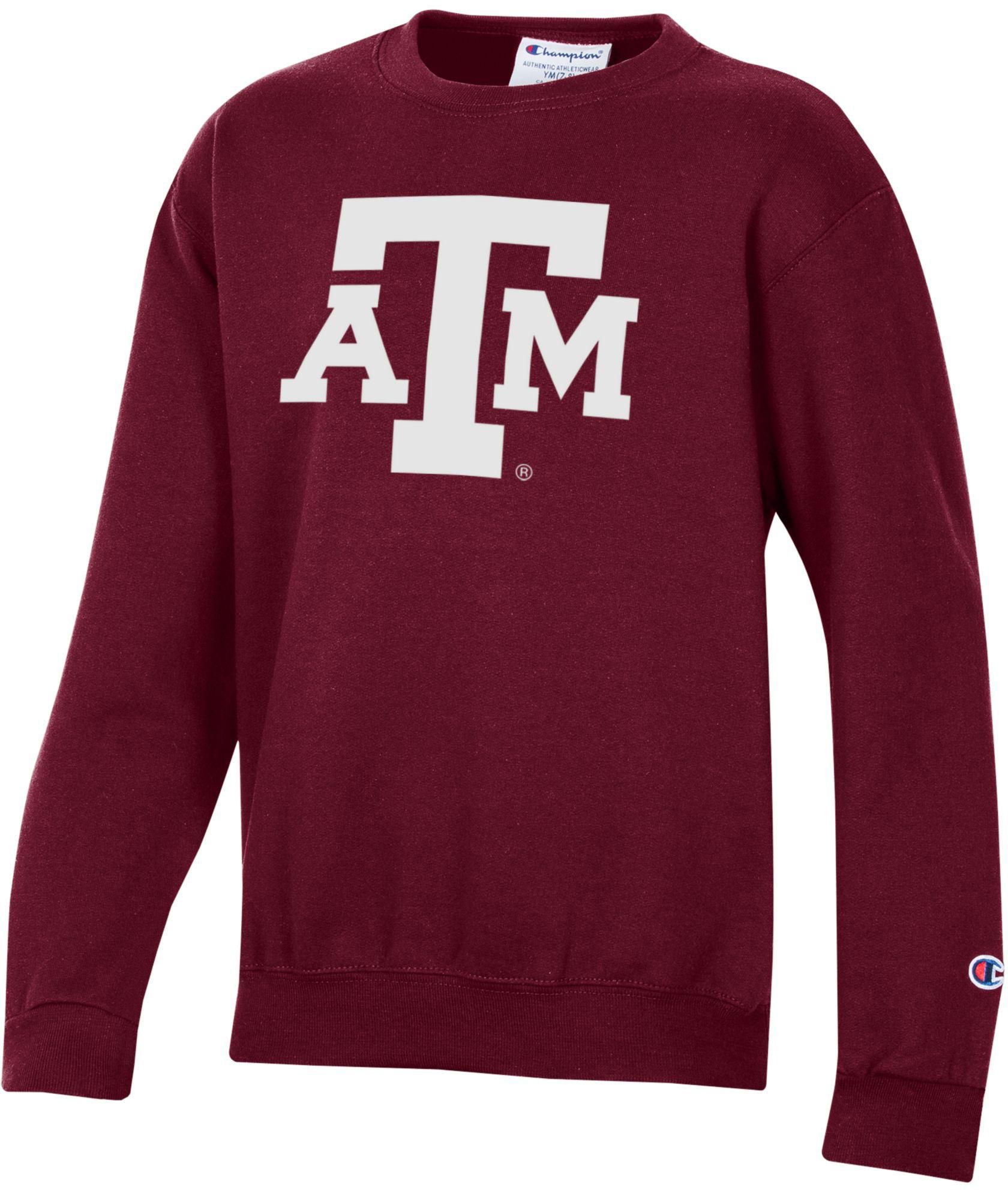 Champion Youth Texas A&amp;M Aggies Powerblend Fleece Red Crewneck Sweatshirt