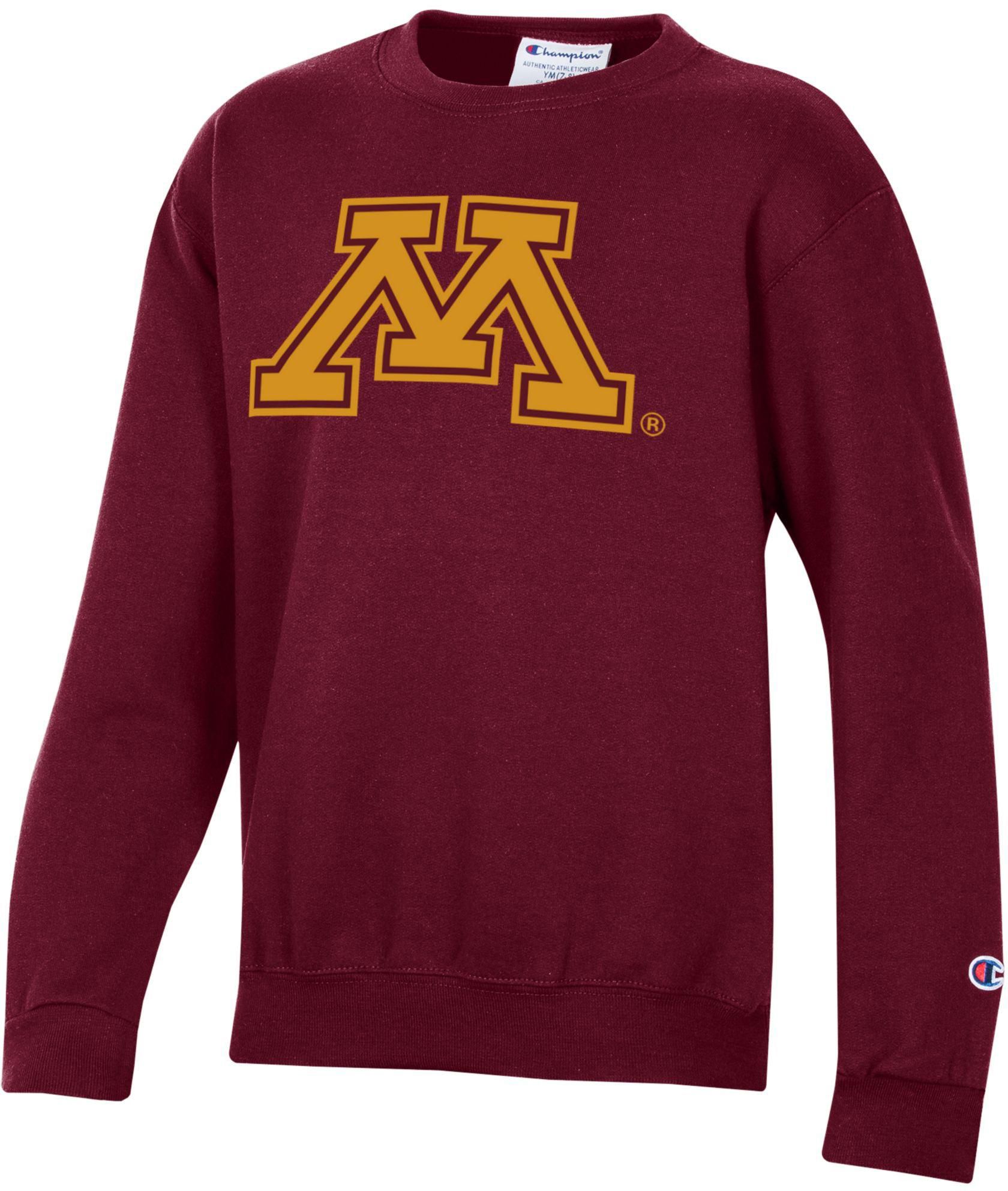 Champion Youth Minnesota Golden Gophers Powerblend Fleece Red Crewneck Sweatshirt