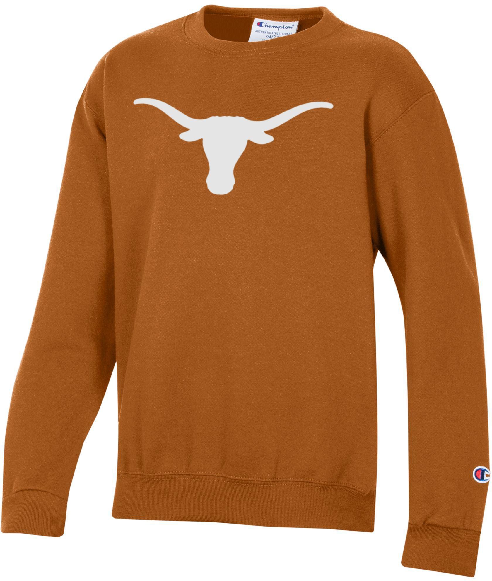 Champion Youth Texas Longhorns Powerblend Fleece Orange Crewneck Sweatshirt