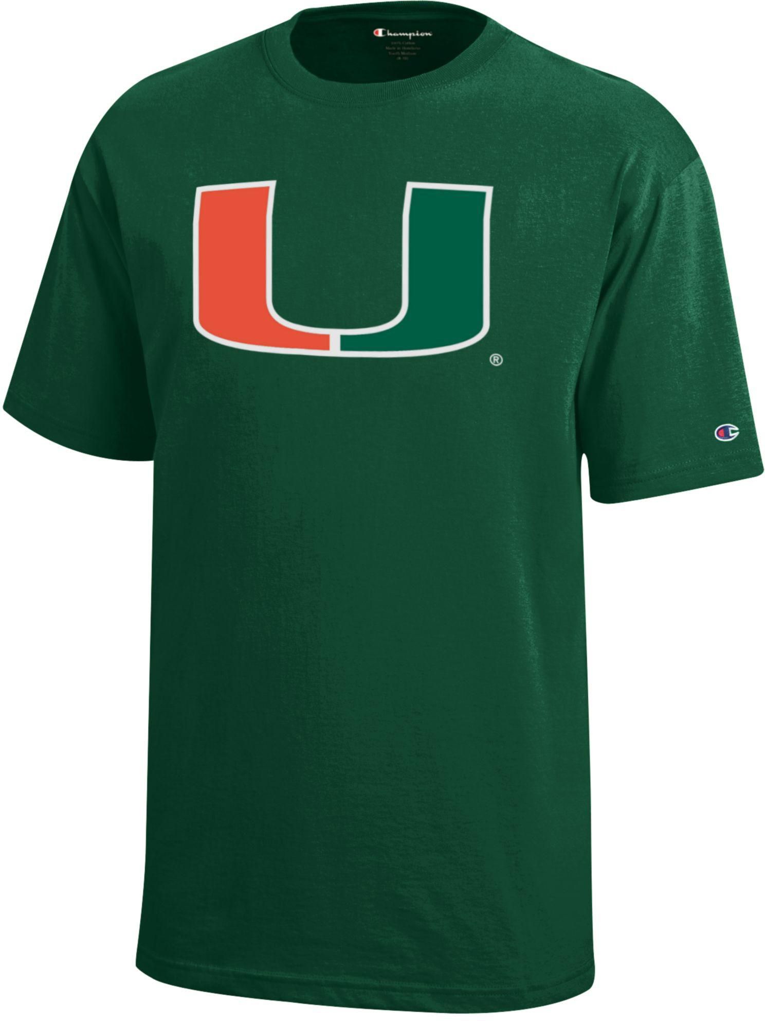 Champion Youth Miami Hurricanes Jersey Green T-Shirt