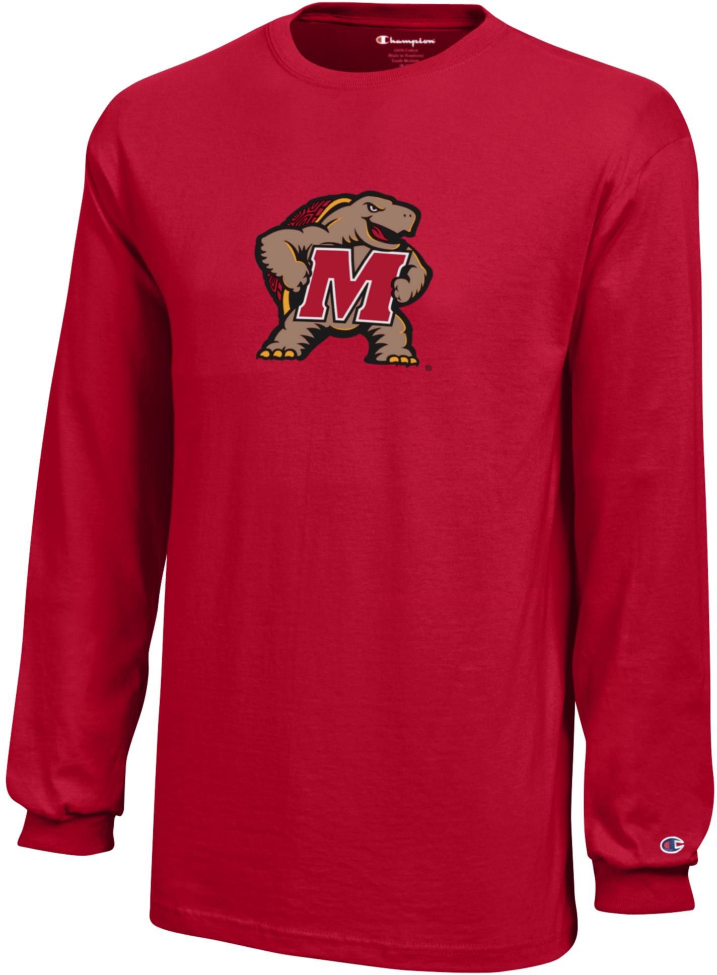Champion Youth Maryland Terrapins Jersey Red Long Sleeve Shirt