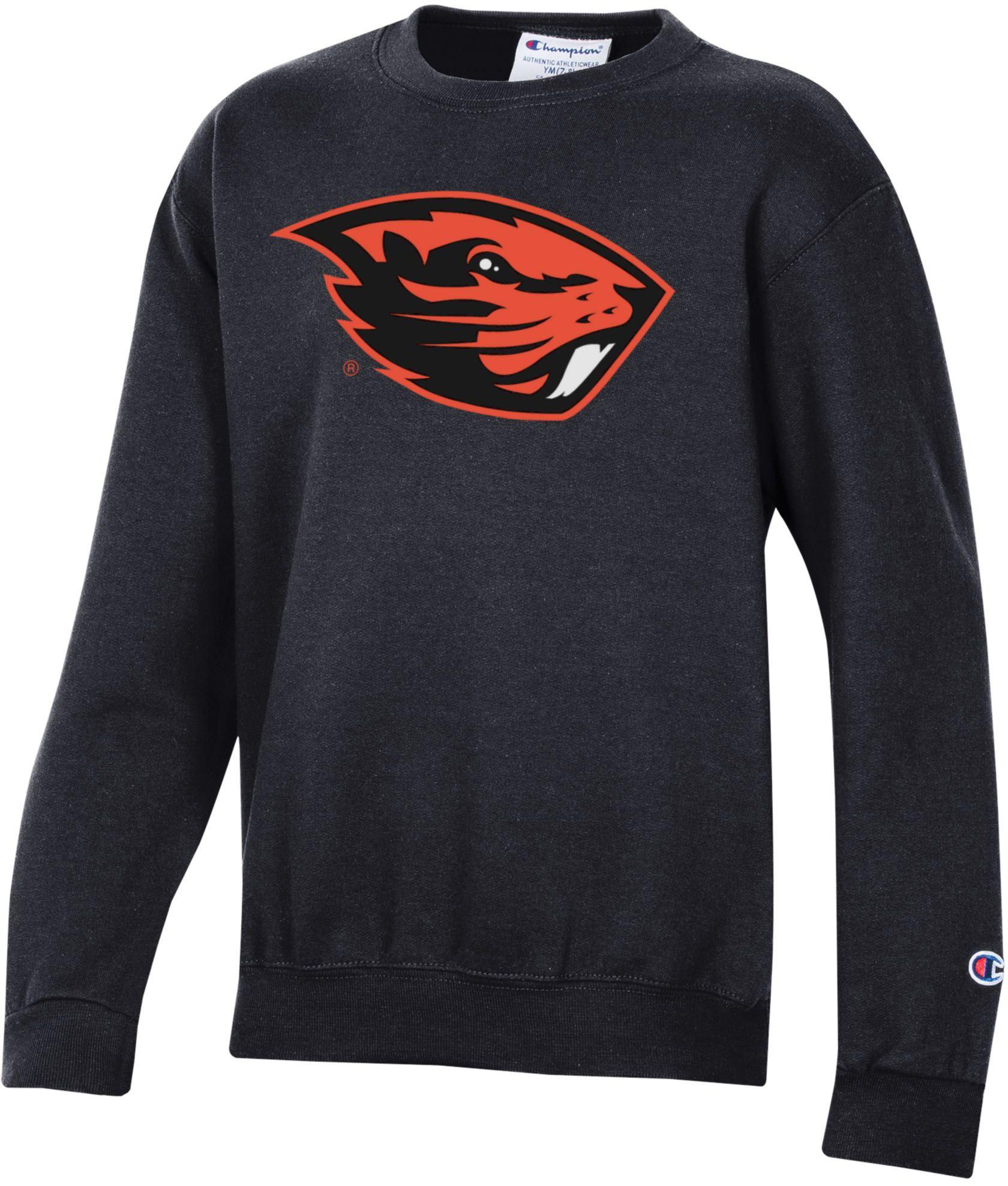 Champion Youth Oregon State Beavers Powerblend Fleece Black Crewneck Sweatshirt