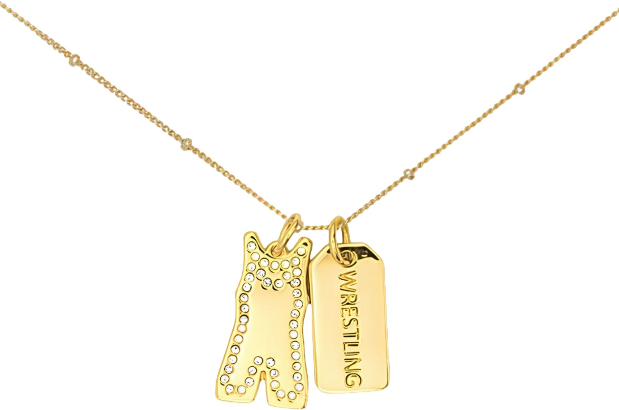Chelsea Charles Wrestling Mom Pave' Double Charm Necklace