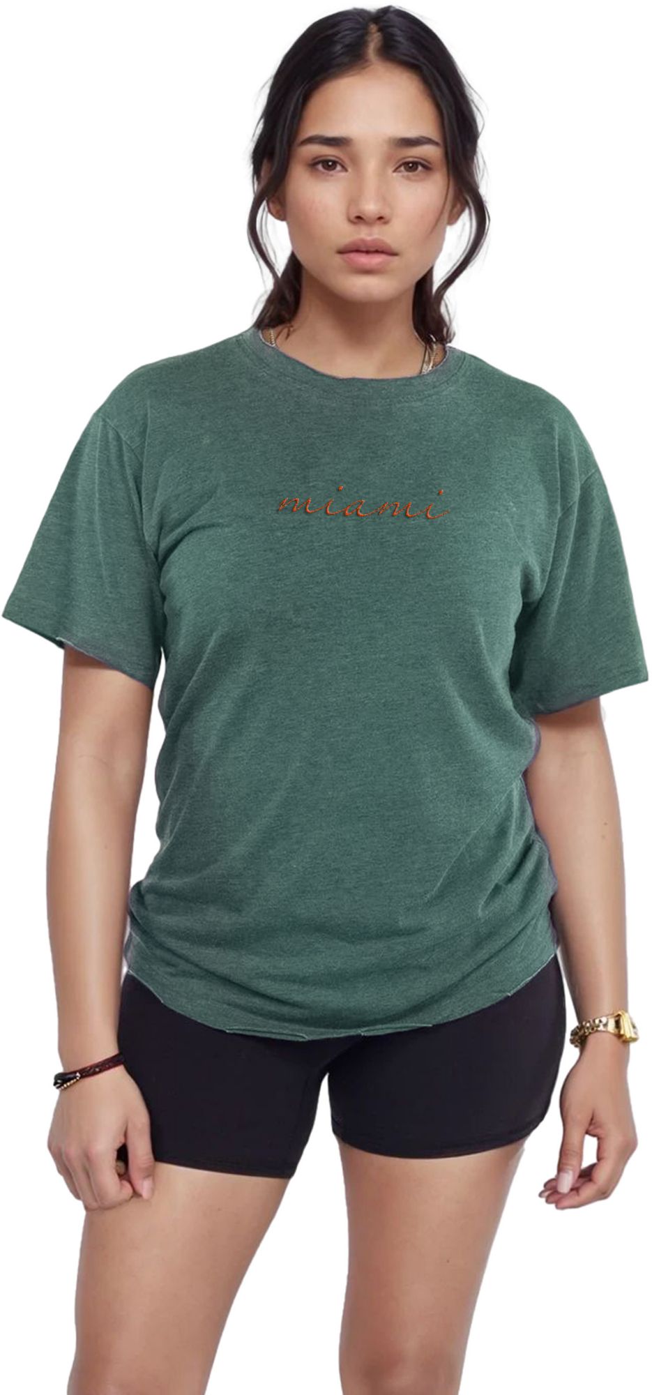 chicka-d Women's Miami Green Heritage T-Shirt