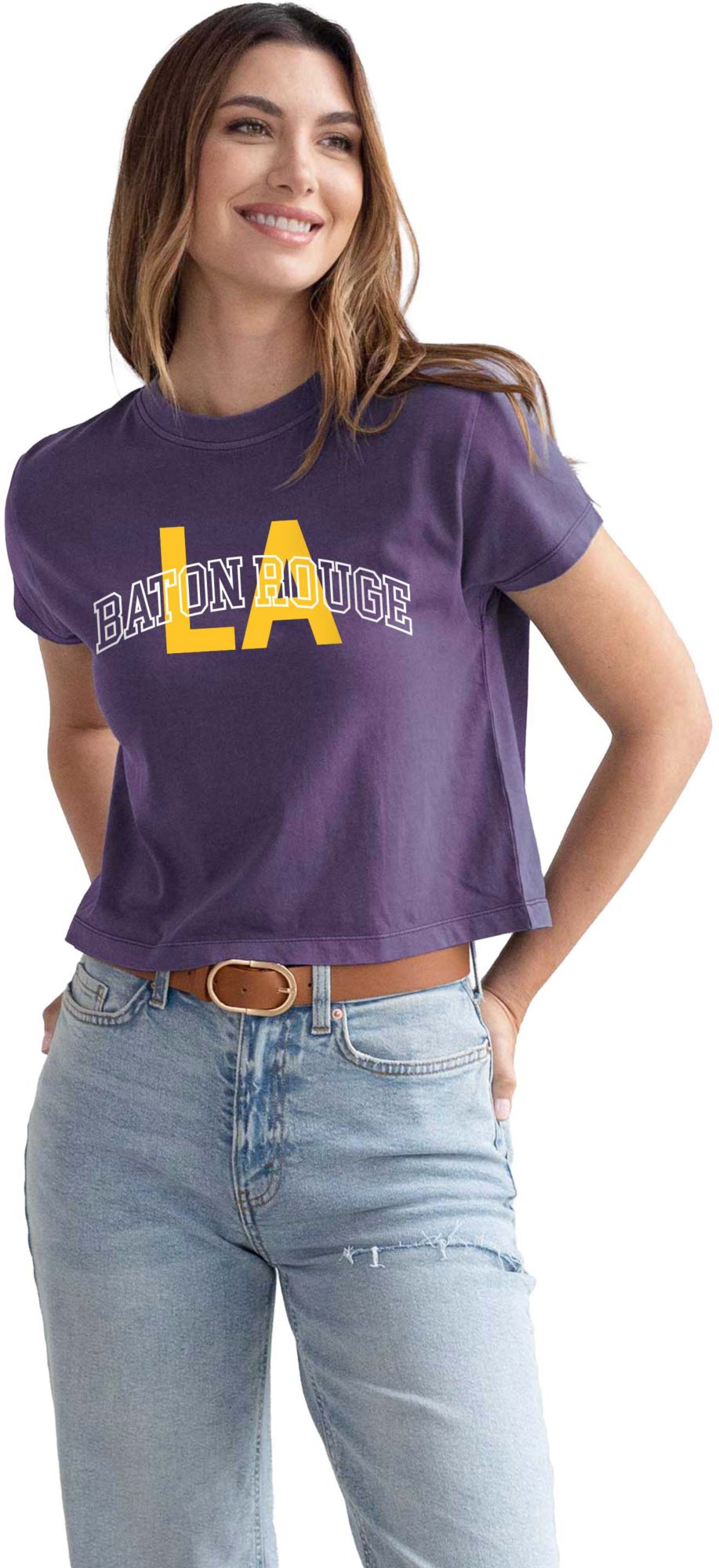 chicka-d Women's Baton Rouge Dark Purple Montauk T-Shirt
