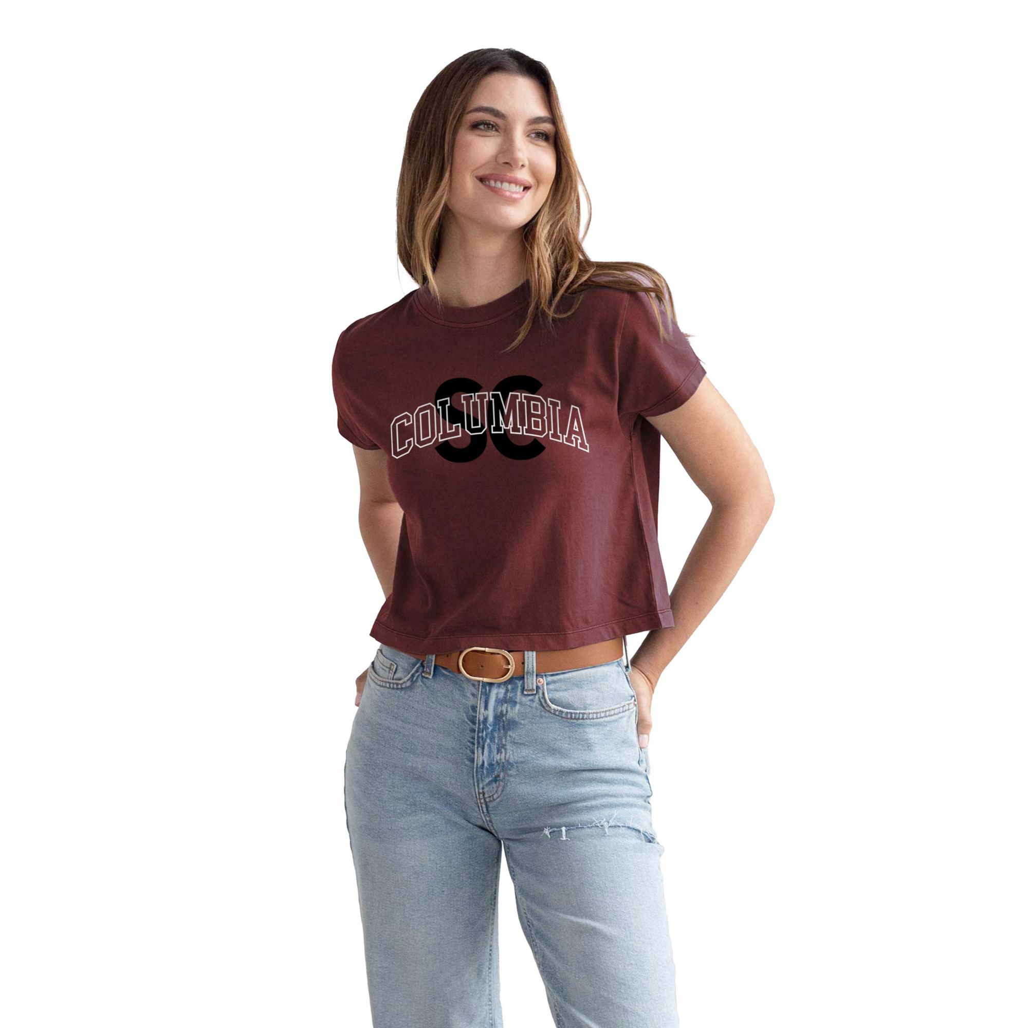 chicka-d Women's Dark Maroon Montauk T-Shirt