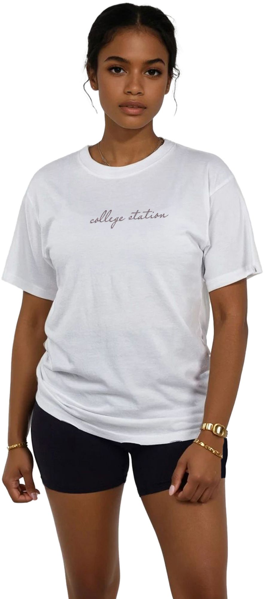chicka-d Women's College Station White Heritage T-Shirt