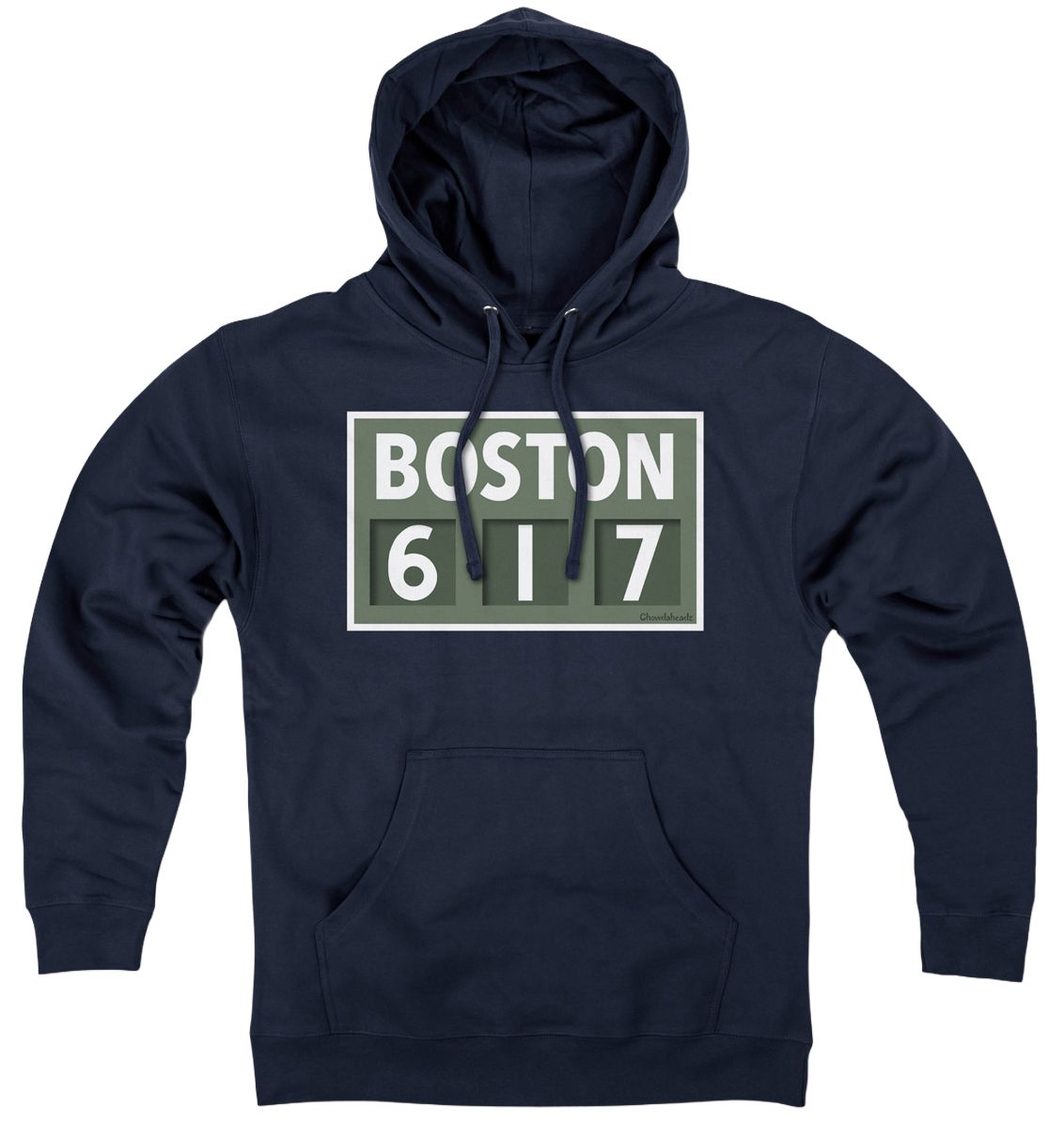 Chowdaheadz Adult Boston Navy Baseball Scoreboard Pullover Hoodie