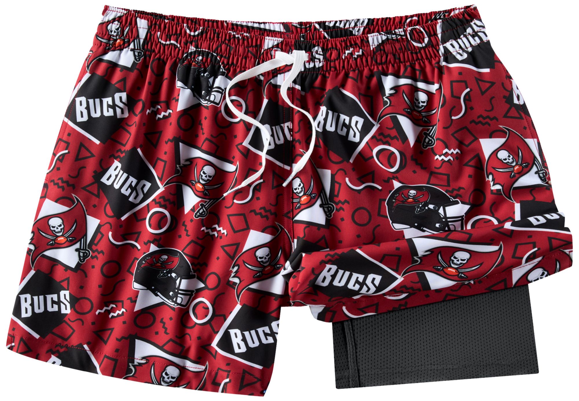 chubbies Men's Tampa Bay Buccaneers Red Game Day Swim Trunks