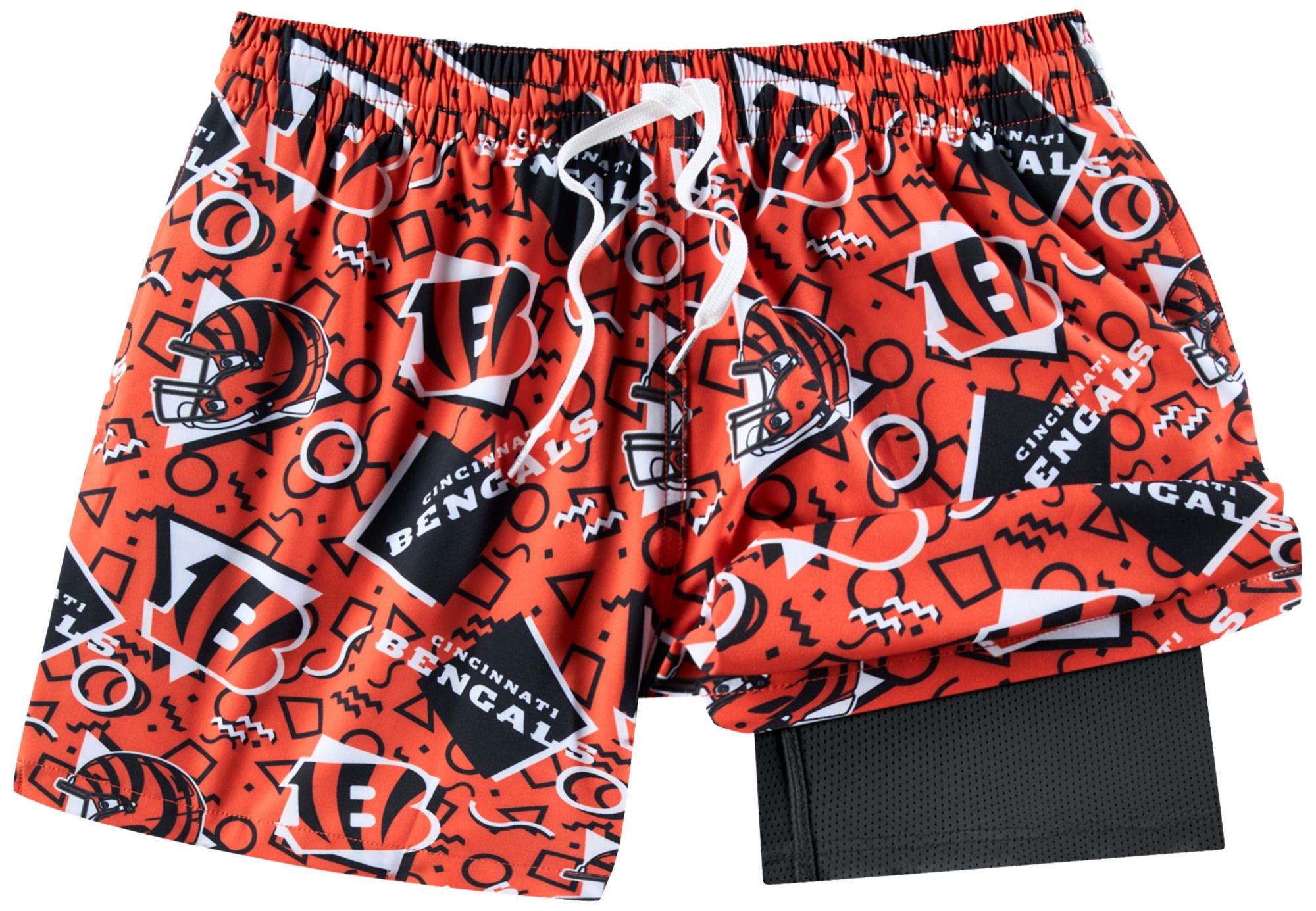 chubbies Men's Cincinnati Bengals Orange Game Day Swim Trunks
