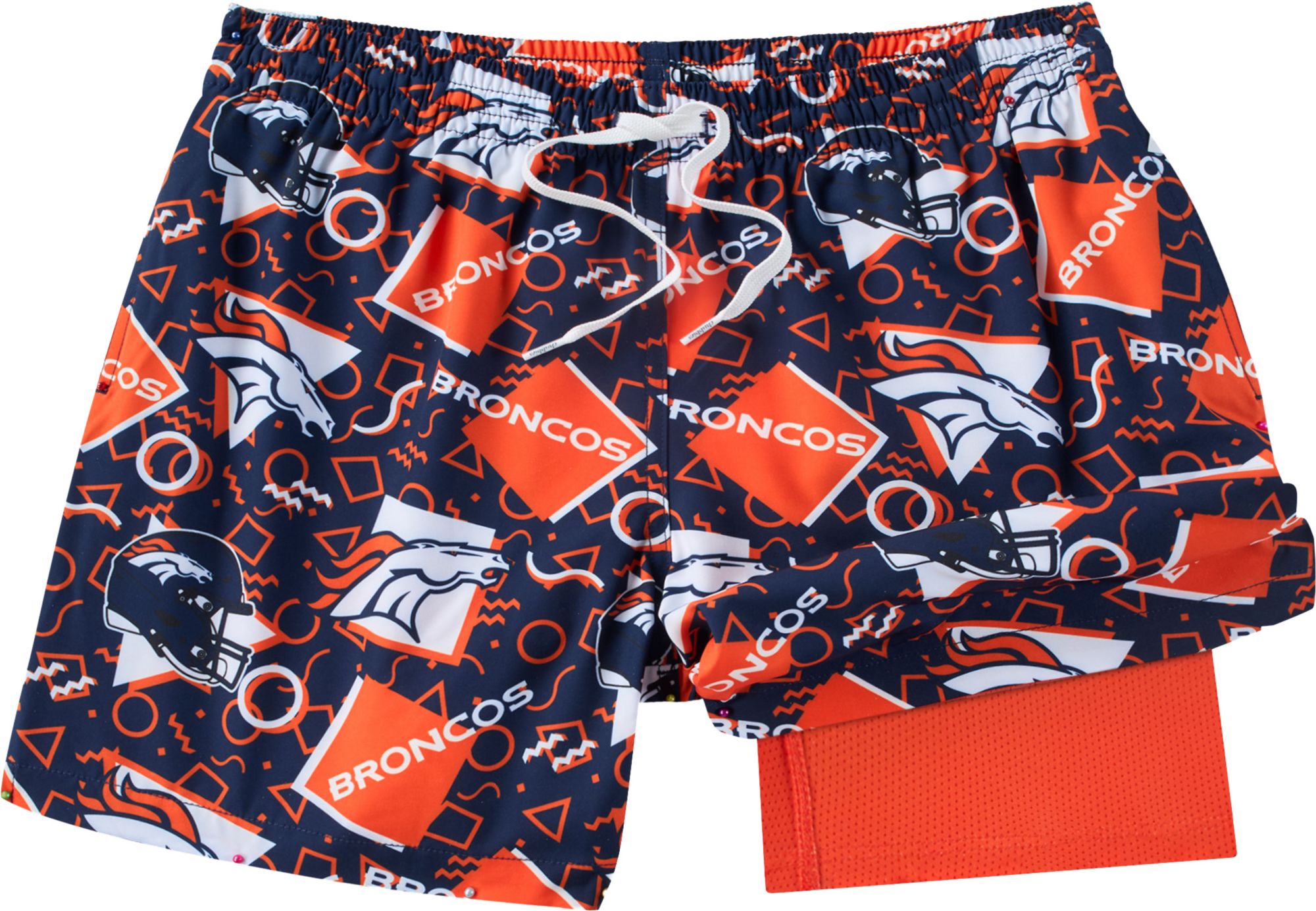 chubbies Men's Denver Broncos Navy Game Day Swim Trunks
