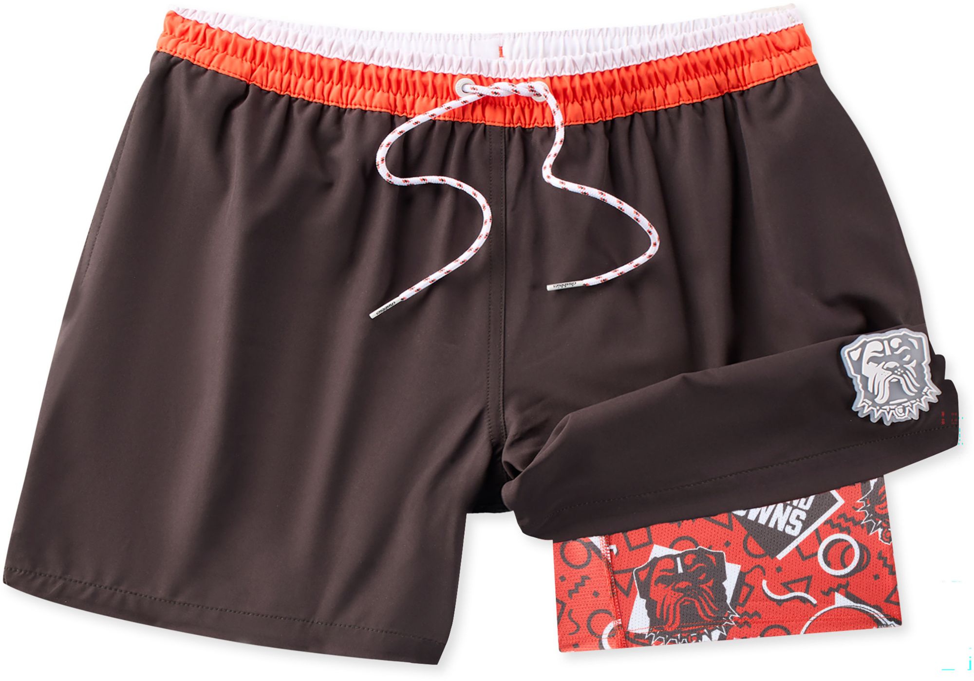 chubbies Men's Cleveland Browns Black Secret Swim Trunks