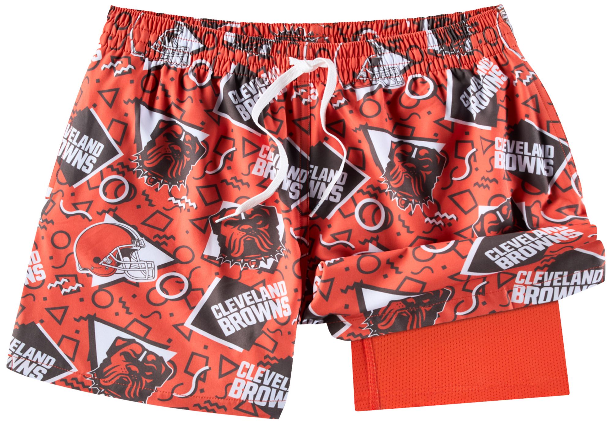 chubbies Men's Cleveland Browns Orange Game Day Swim Trunks