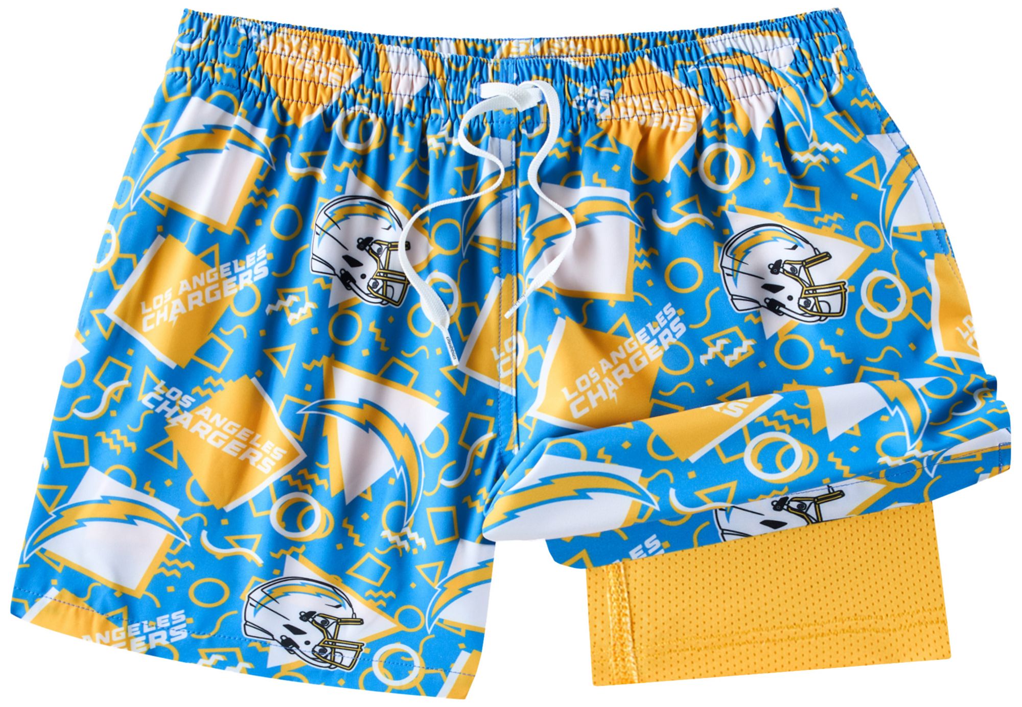 chubbies Men's Los Angeles Chargers Blue Game Day Swim Trunks