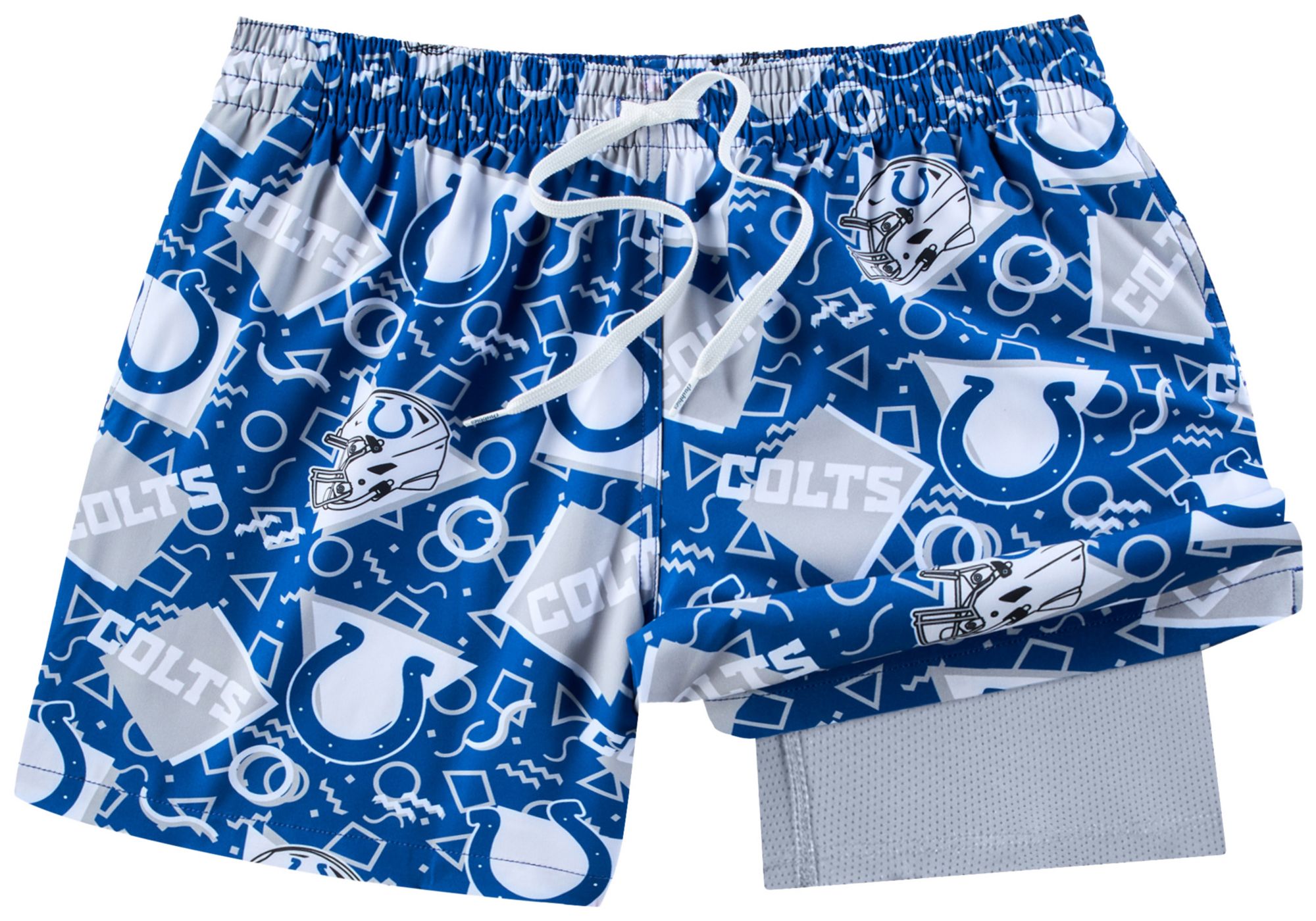 chubbies Men's Indianapolis Colts Blue Game Day Swim Trunks