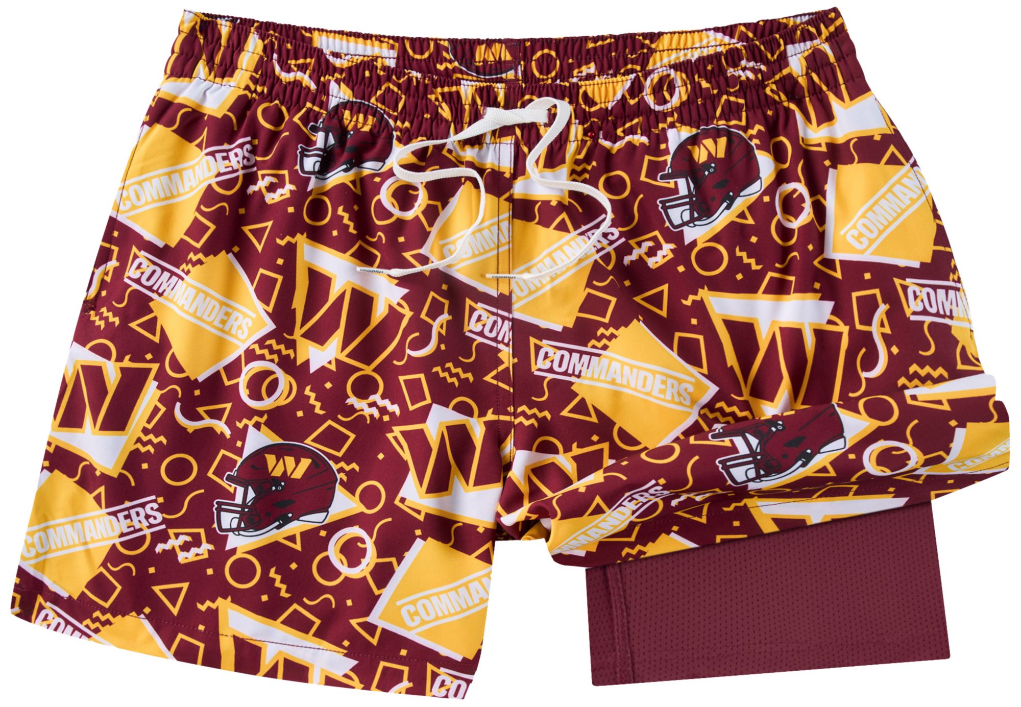 chubbies Men's Washington Commanders Maroon Game Day Swim Trunks