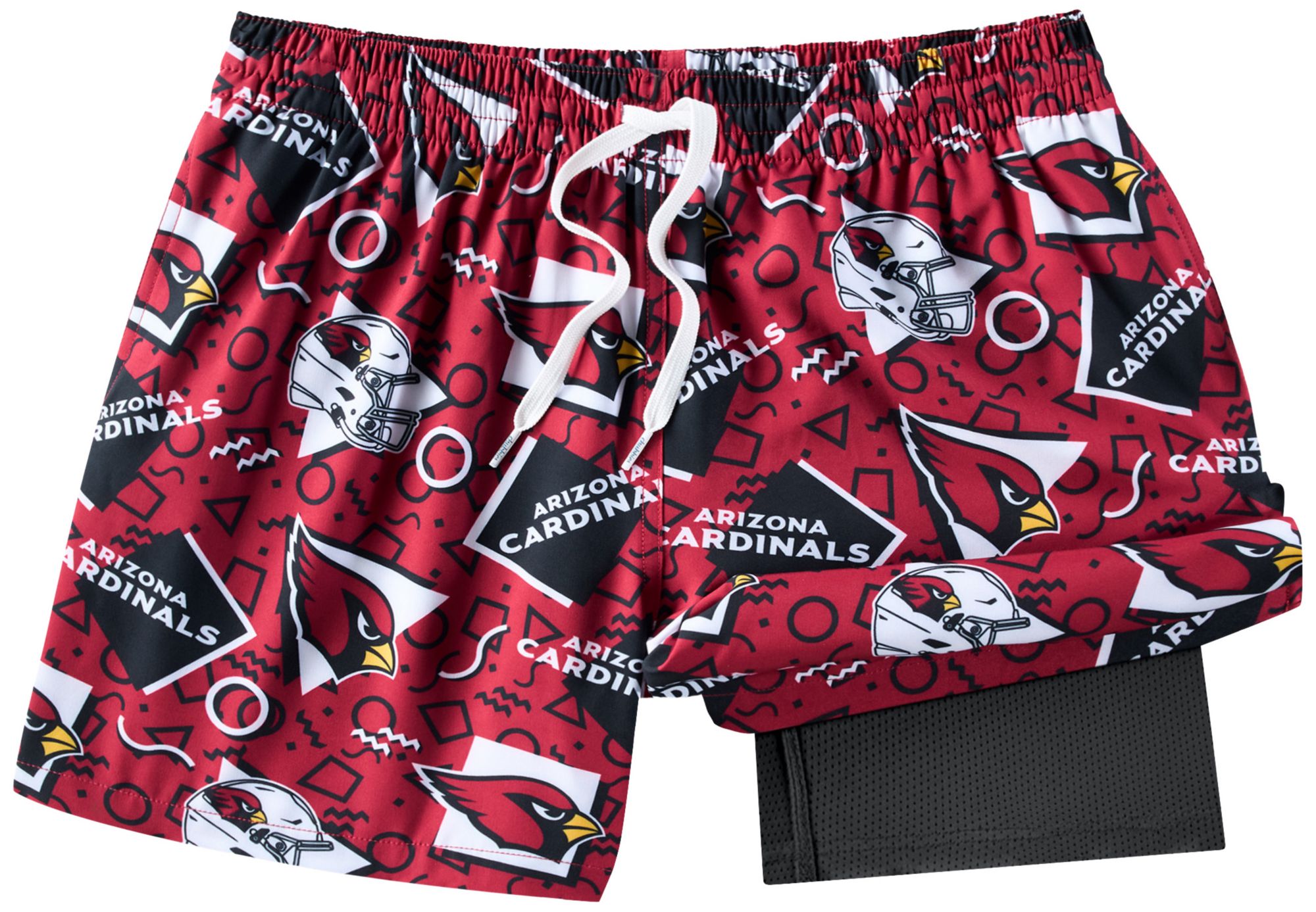 chubbies Men's Arizona Cardinals Red Game Day Swim Trunks