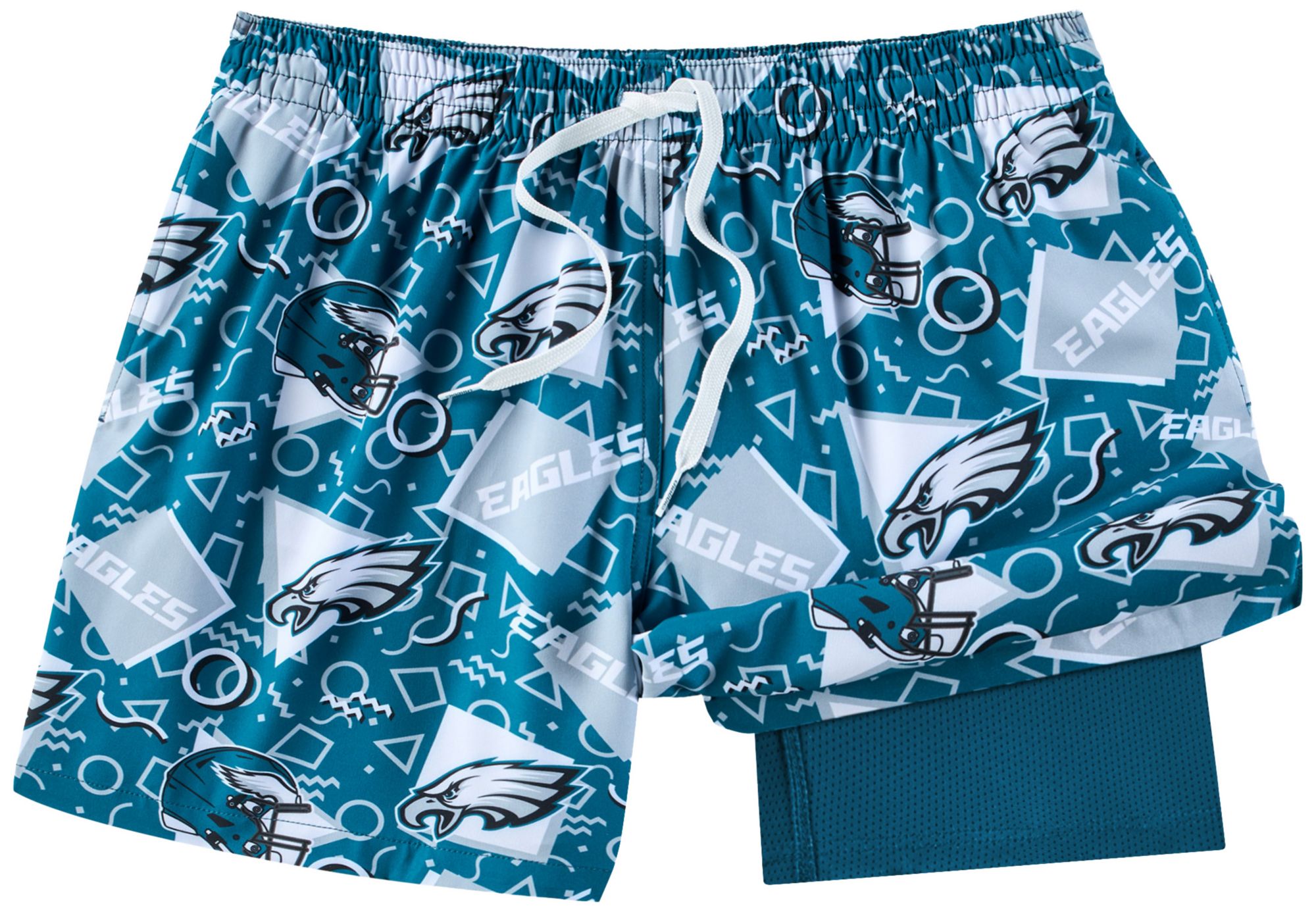chubbies Men's Philadelphia Eagles Sport Green Game Day Swim Trunks