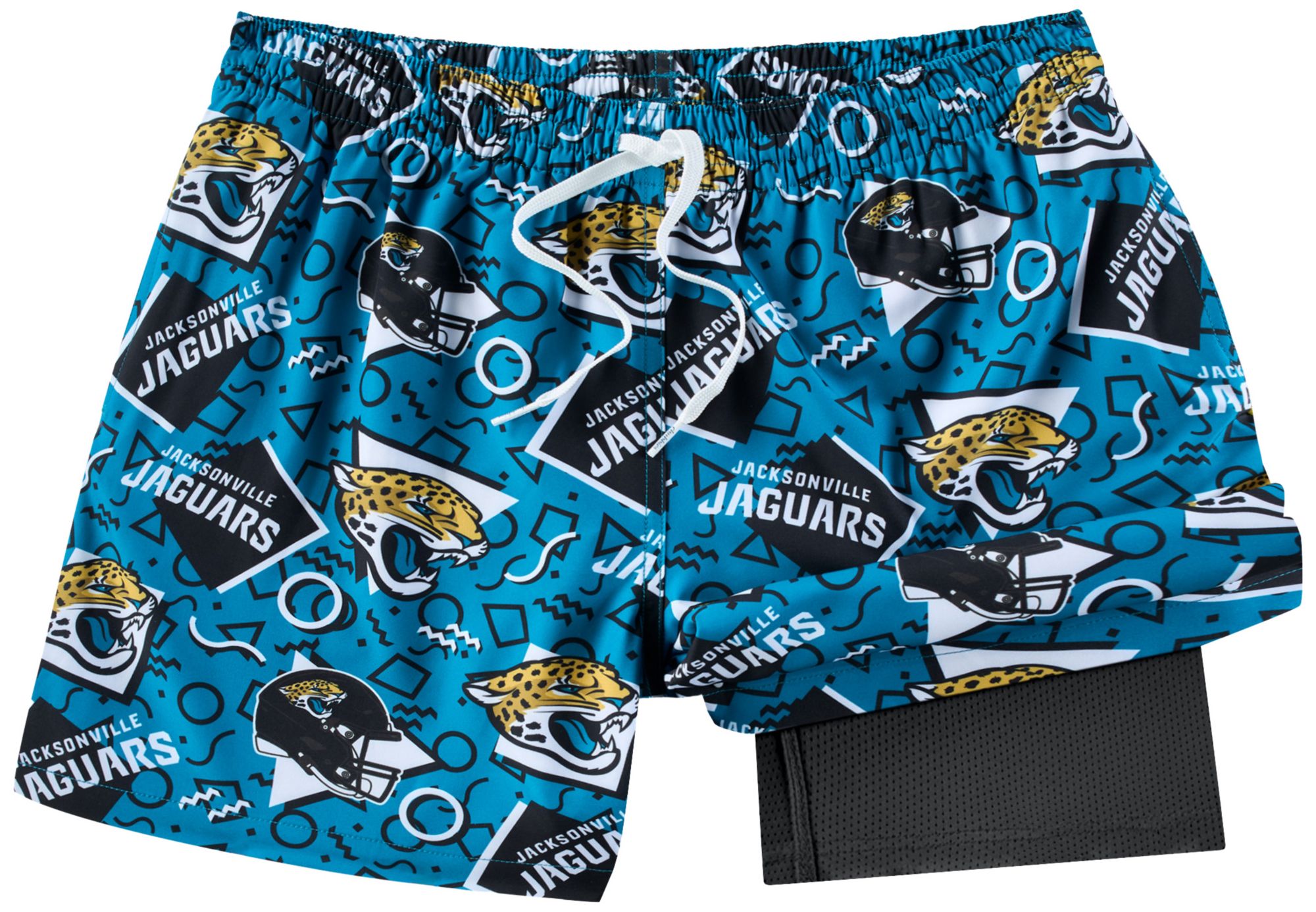 chubbies Men's Jacksonville Jaguars Aqua Game Day Swim Trunks