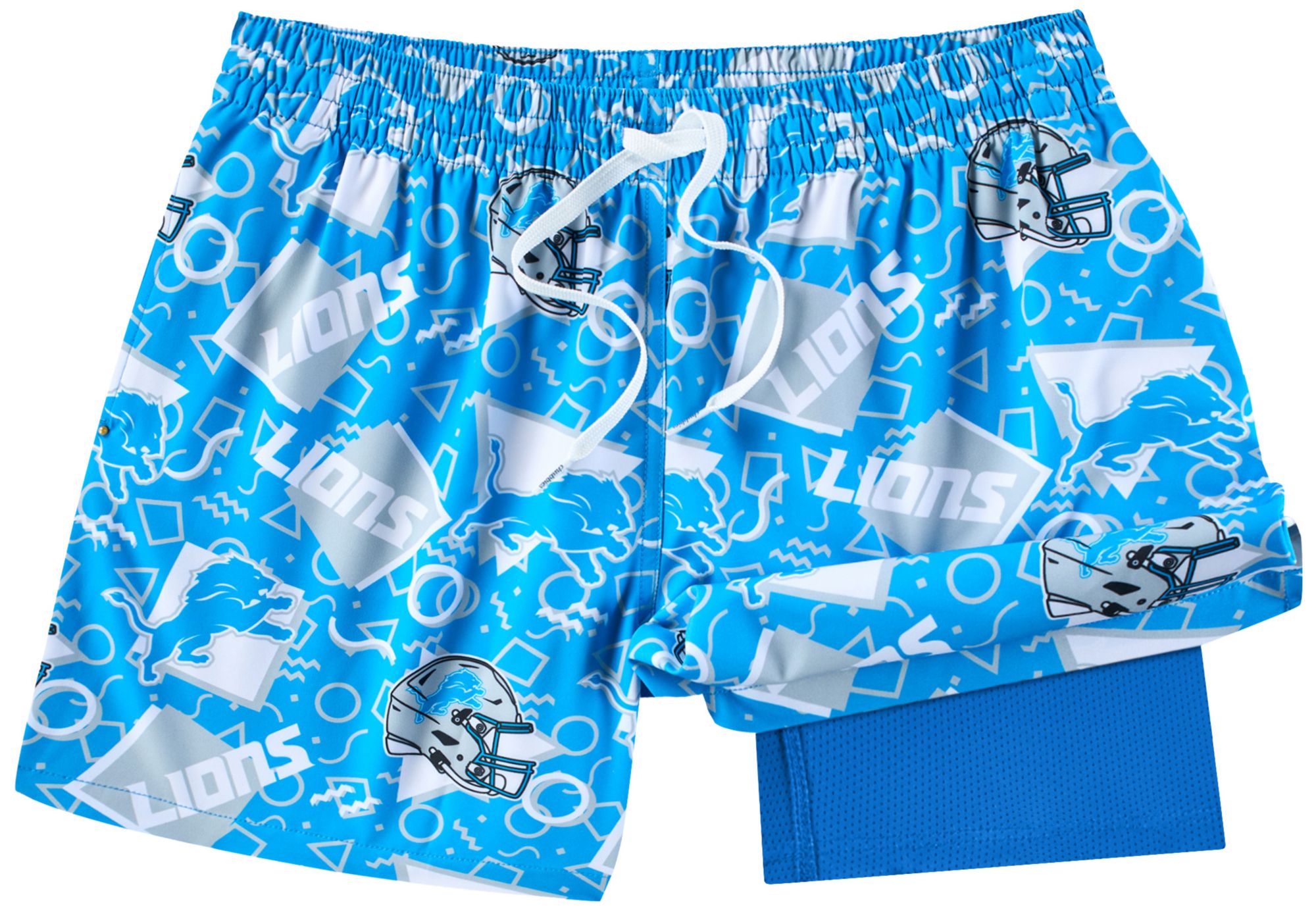 chubbies Men's Detroit Lions Blue Game Day Swim Trunks