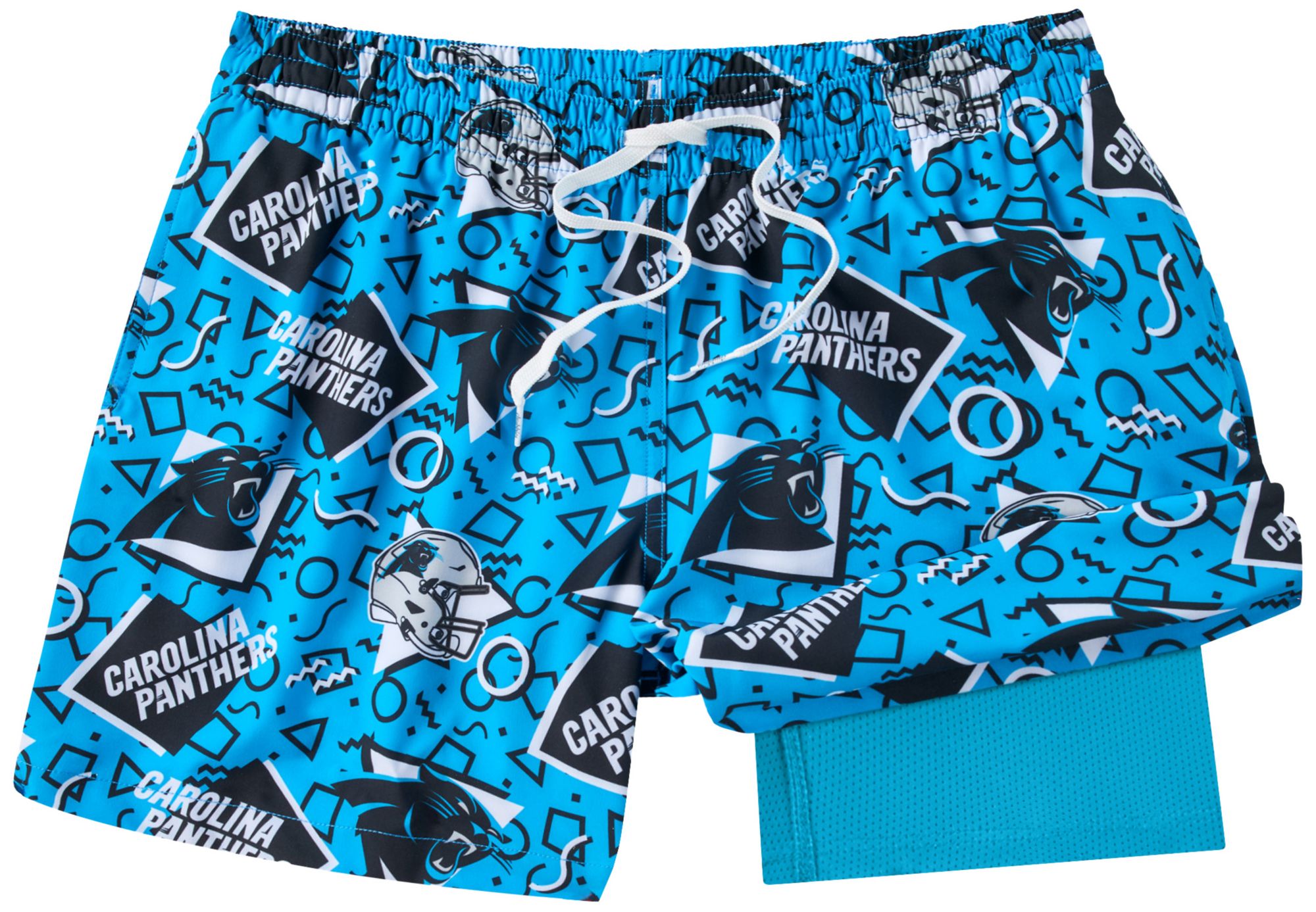 chubbies Men's Carolina Panthers Blue Game Day Swim Trunks