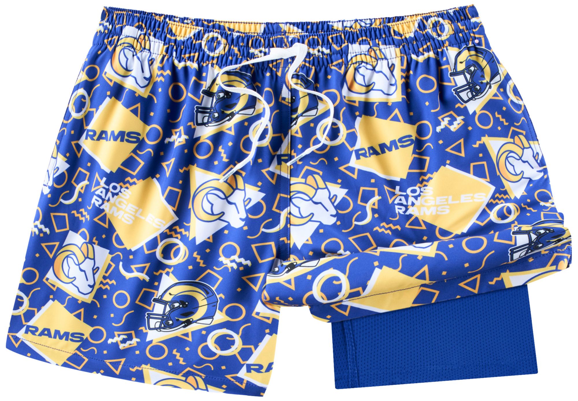 chubbies Men's Los Angeles Rams Blue Game Day Swim Trunks