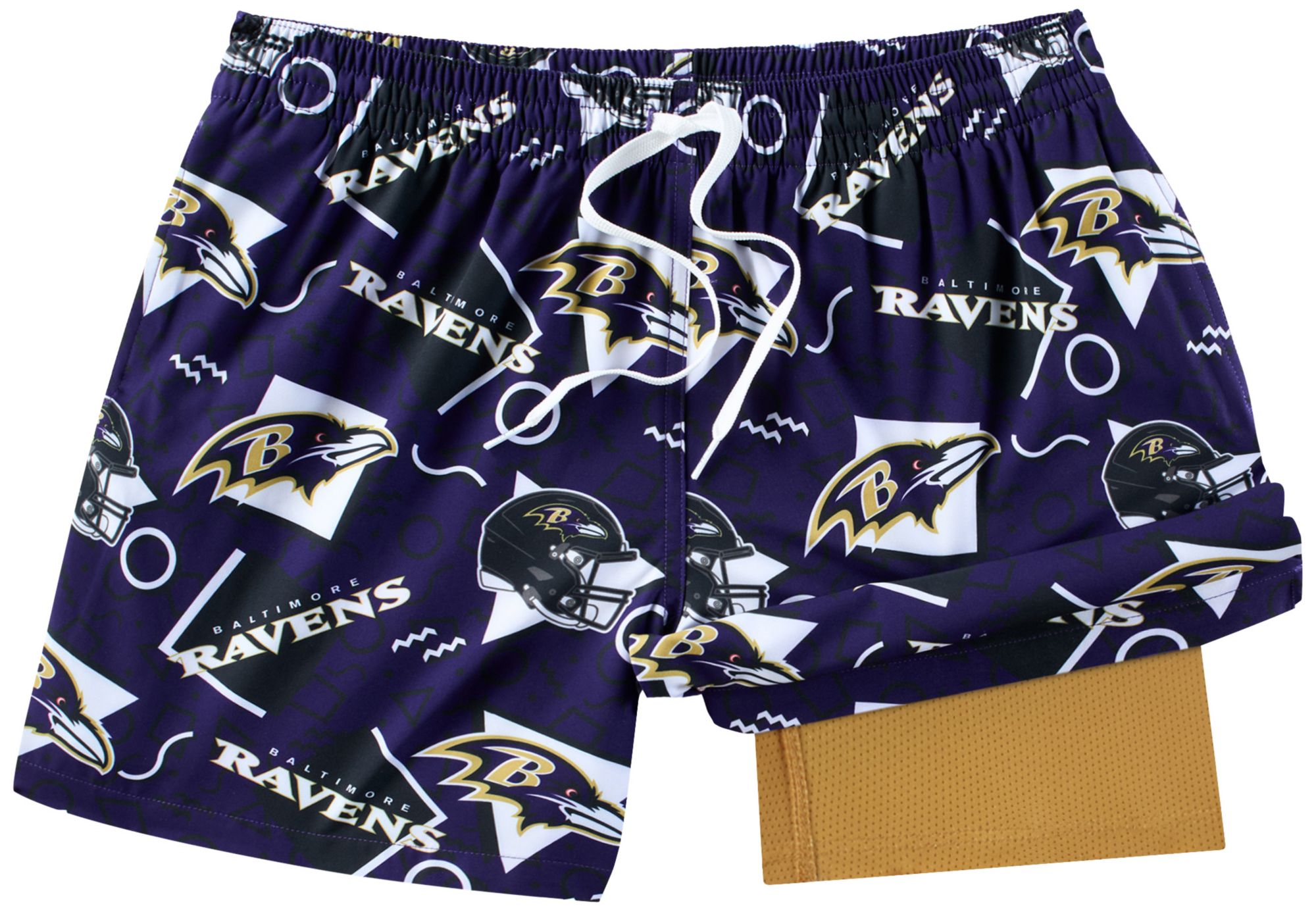 chubbies Men's Baltimore Ravens Purple Game Day Swim Trunks