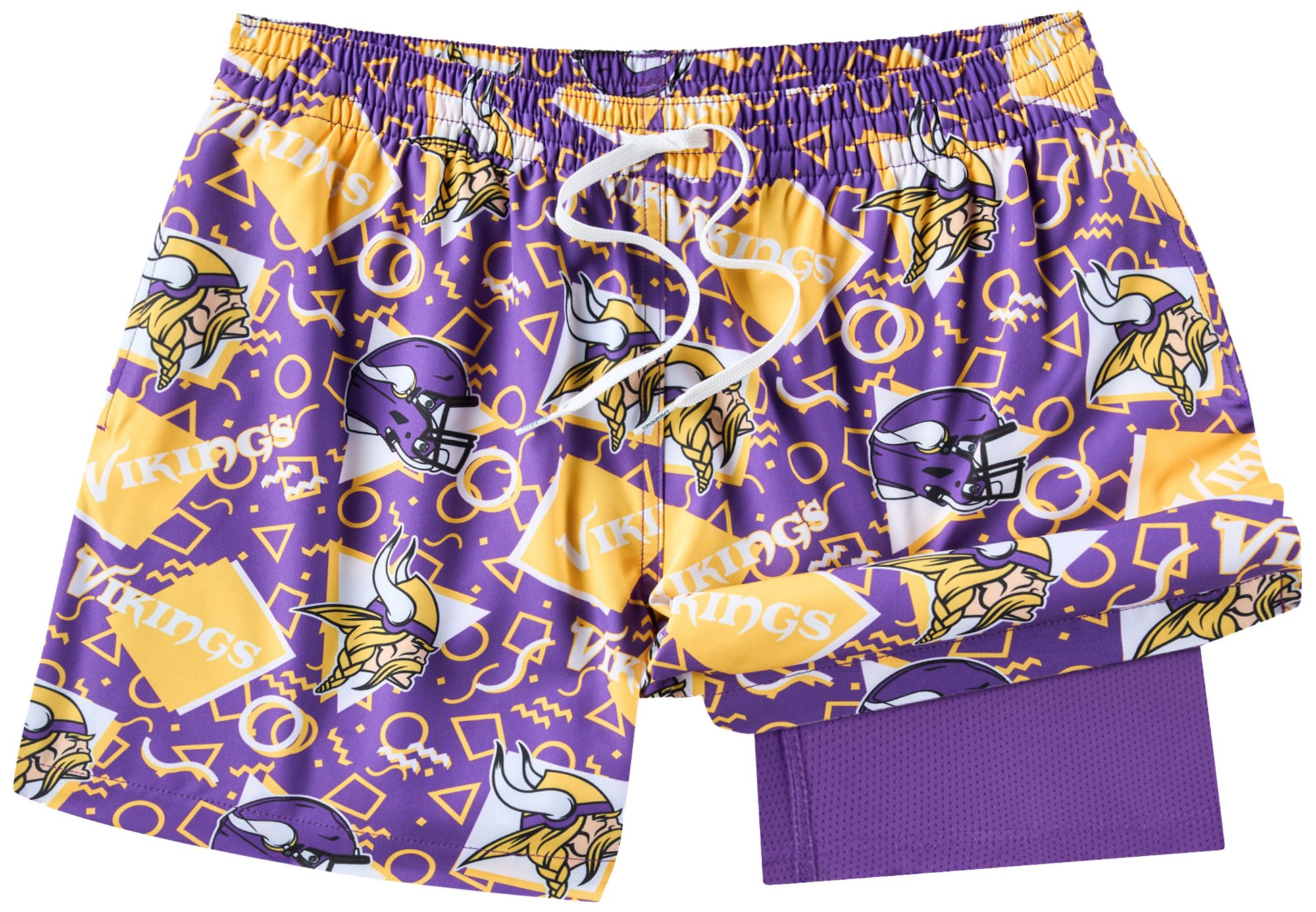 chubbies Men's Minnesota Vikings Purple Game Day Swim Trunks