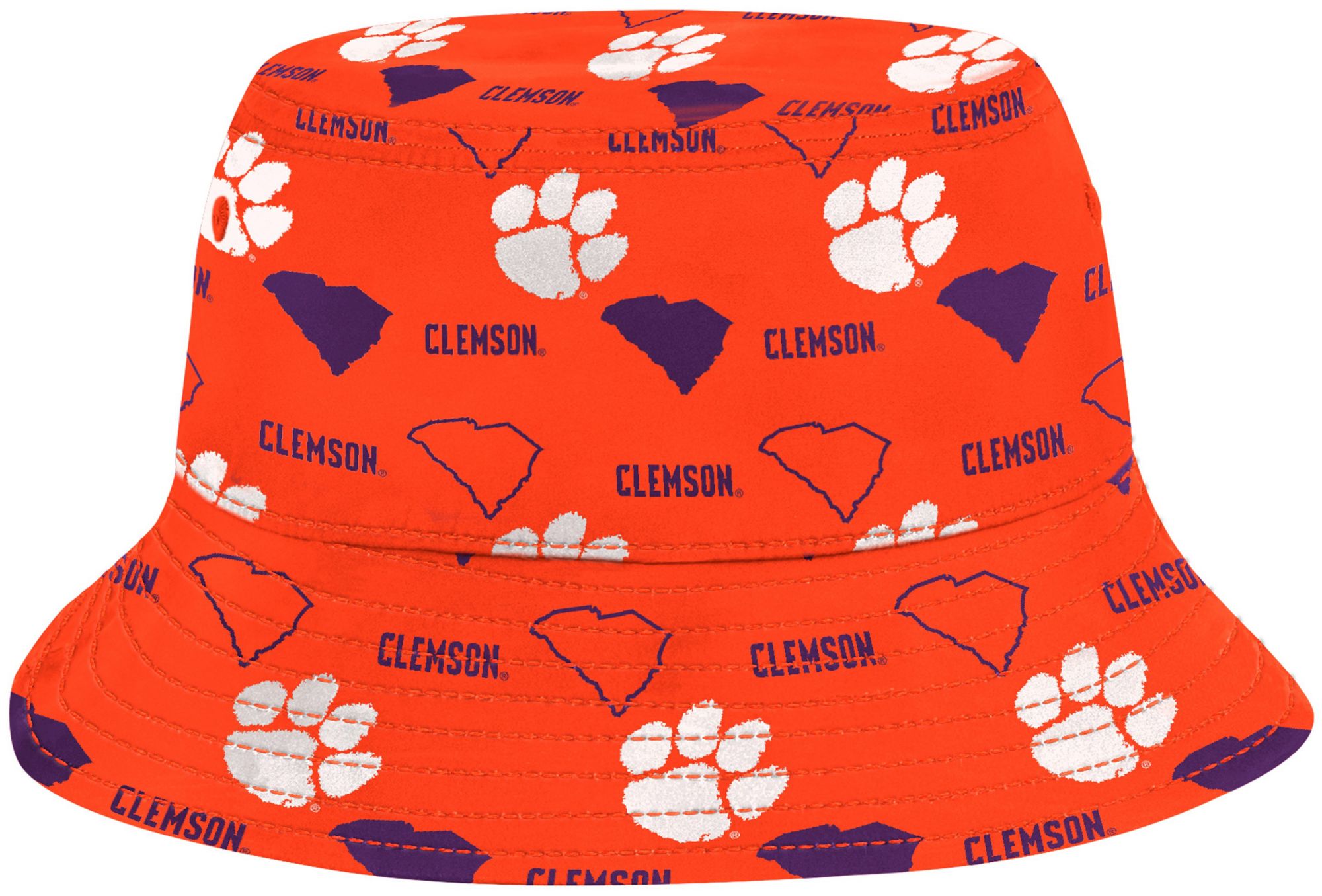 Colosseum Adult Clemson Tigers Orange Truthsayer Reversible Cabana Bucket Hat