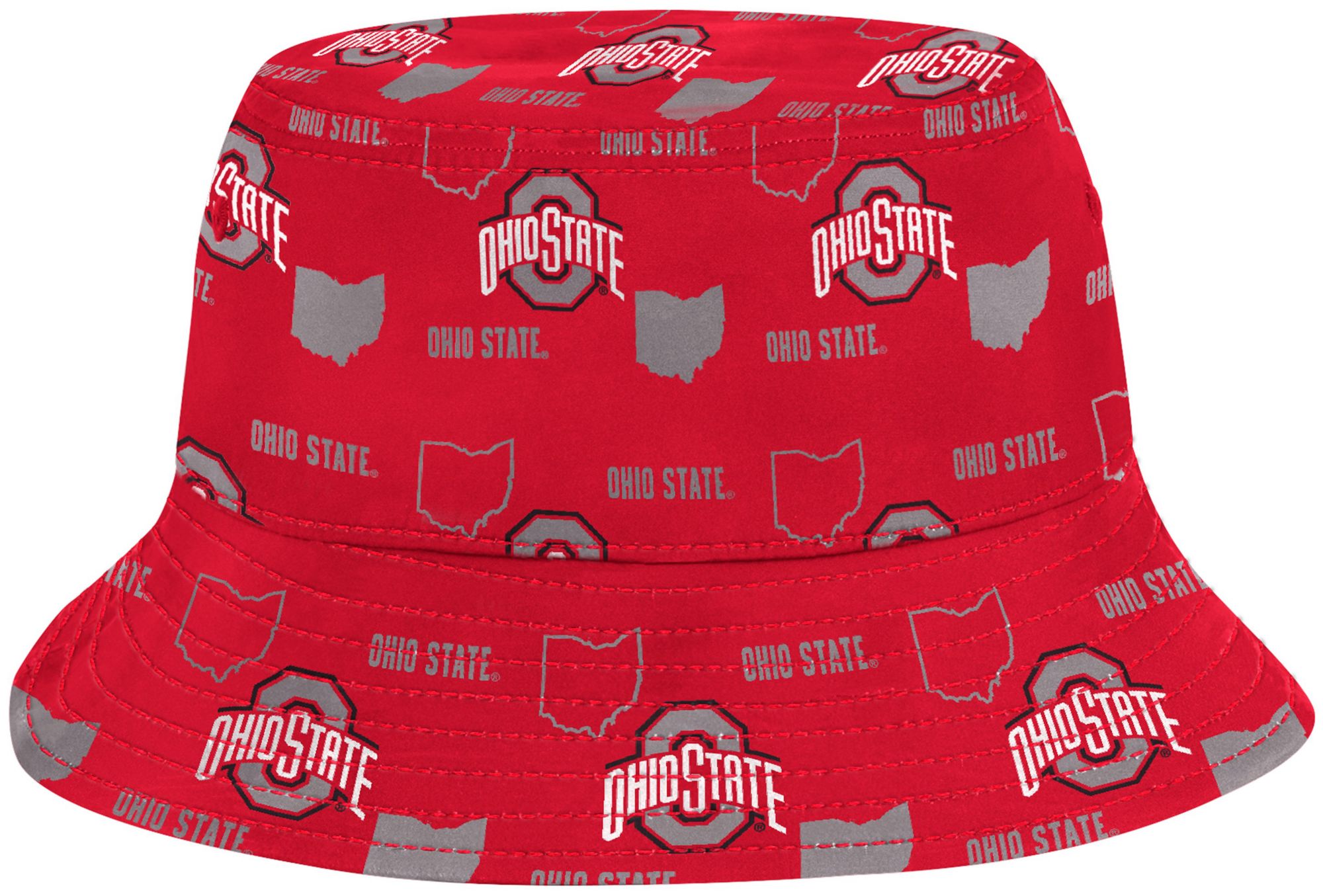 Colosseum Adult Ohio State Buckeyes Red Truthsayer Reversible Cabana Bucket Hat