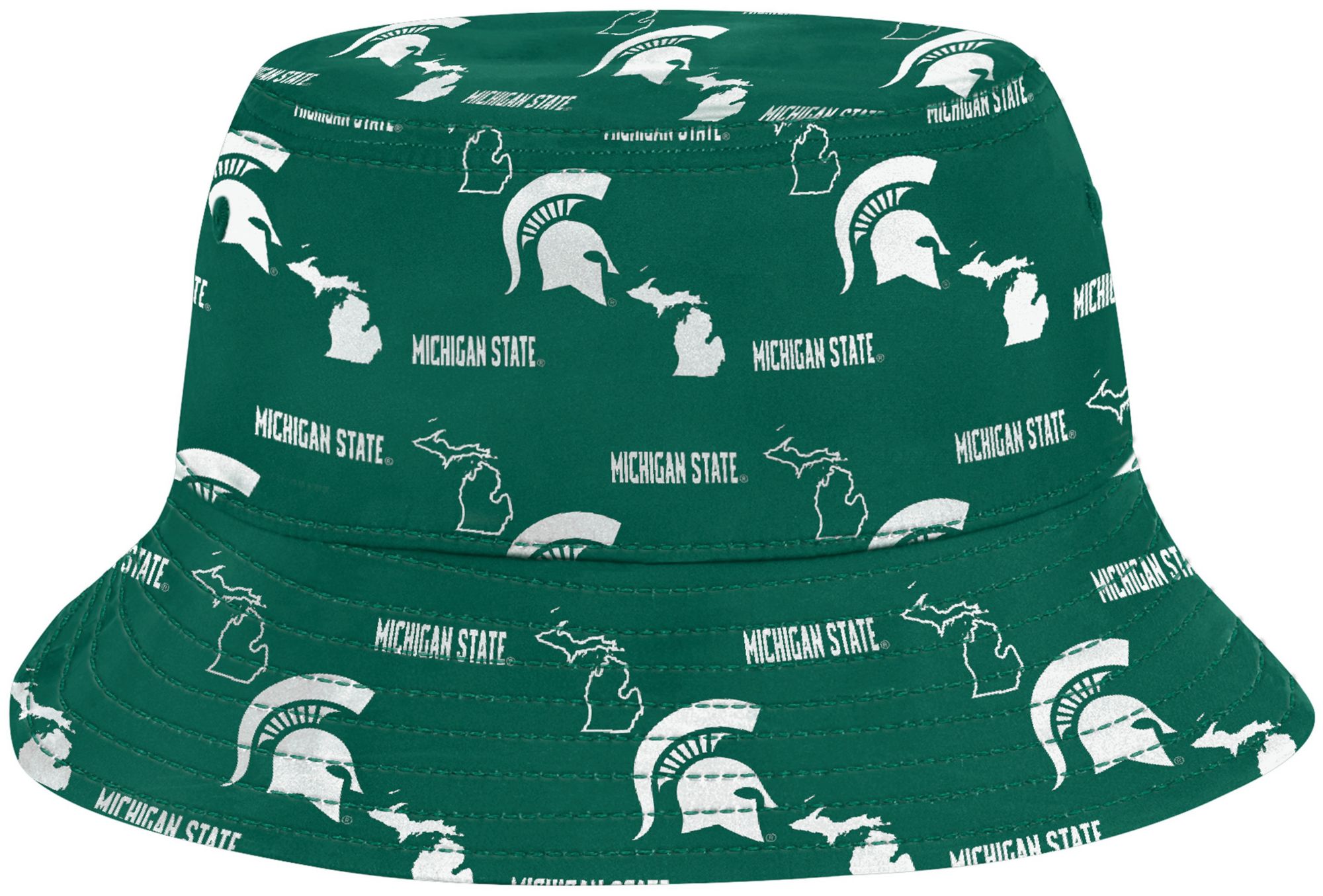 Colosseum Adult Michigan State Spartans Green Truthsayer Reversible Cabana Bucket Hat