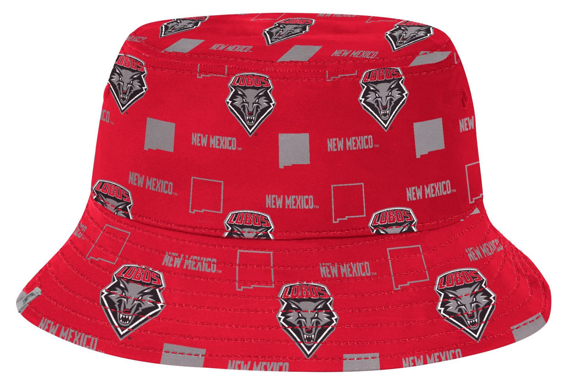 Colosseum Adult New Mexico Lobos Red Truthsayer Reversible Cabana Bucket Hat